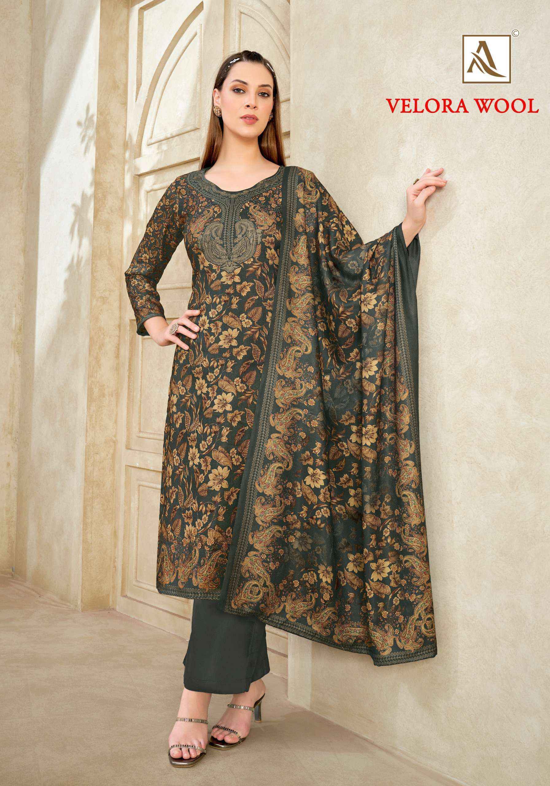 Alok Velora Wool Pashmina Dress Material 6 Pcs Catalog 