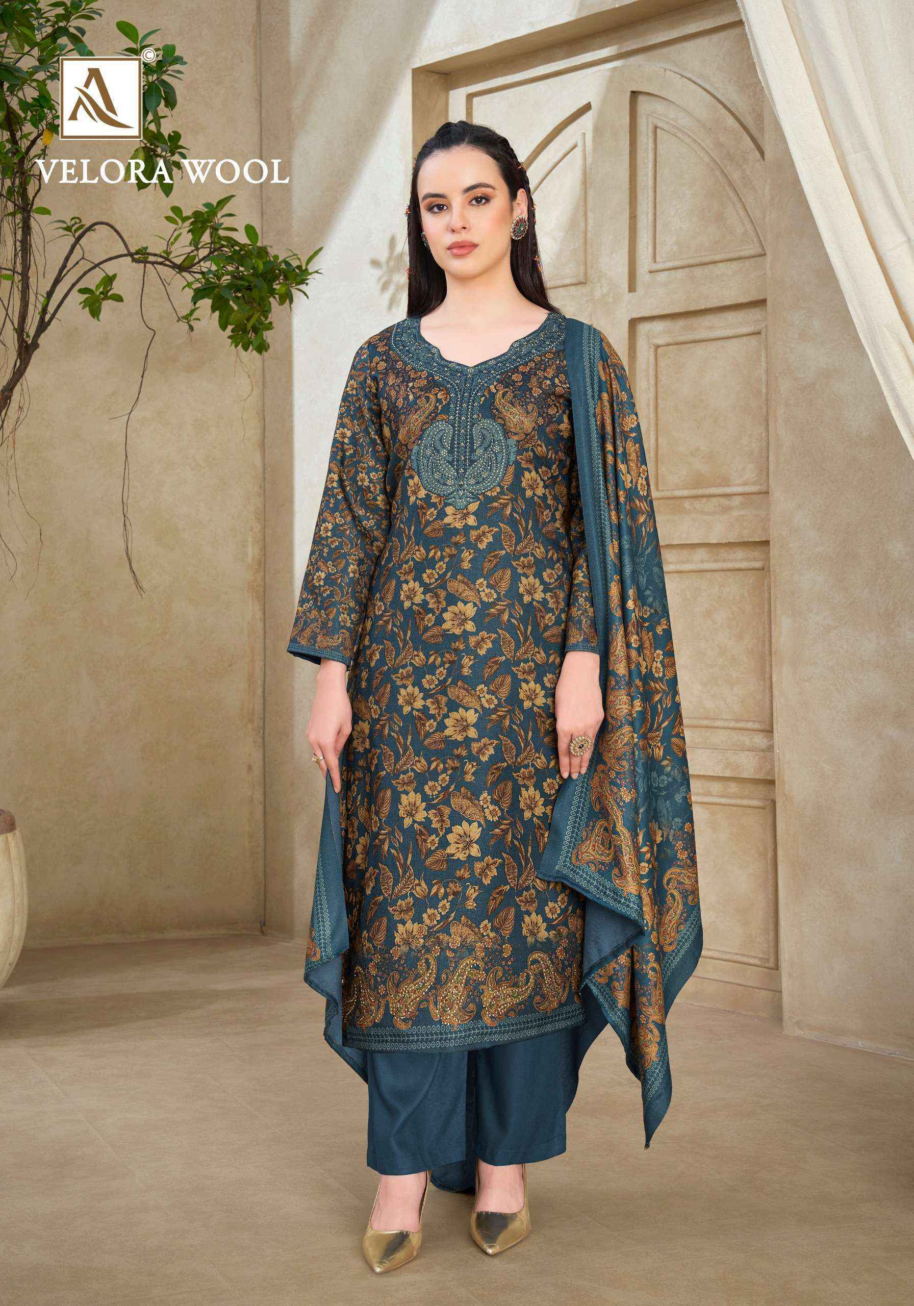 Alok Velora Wool Pashmina Dress Material 6 Pcs Catalog 