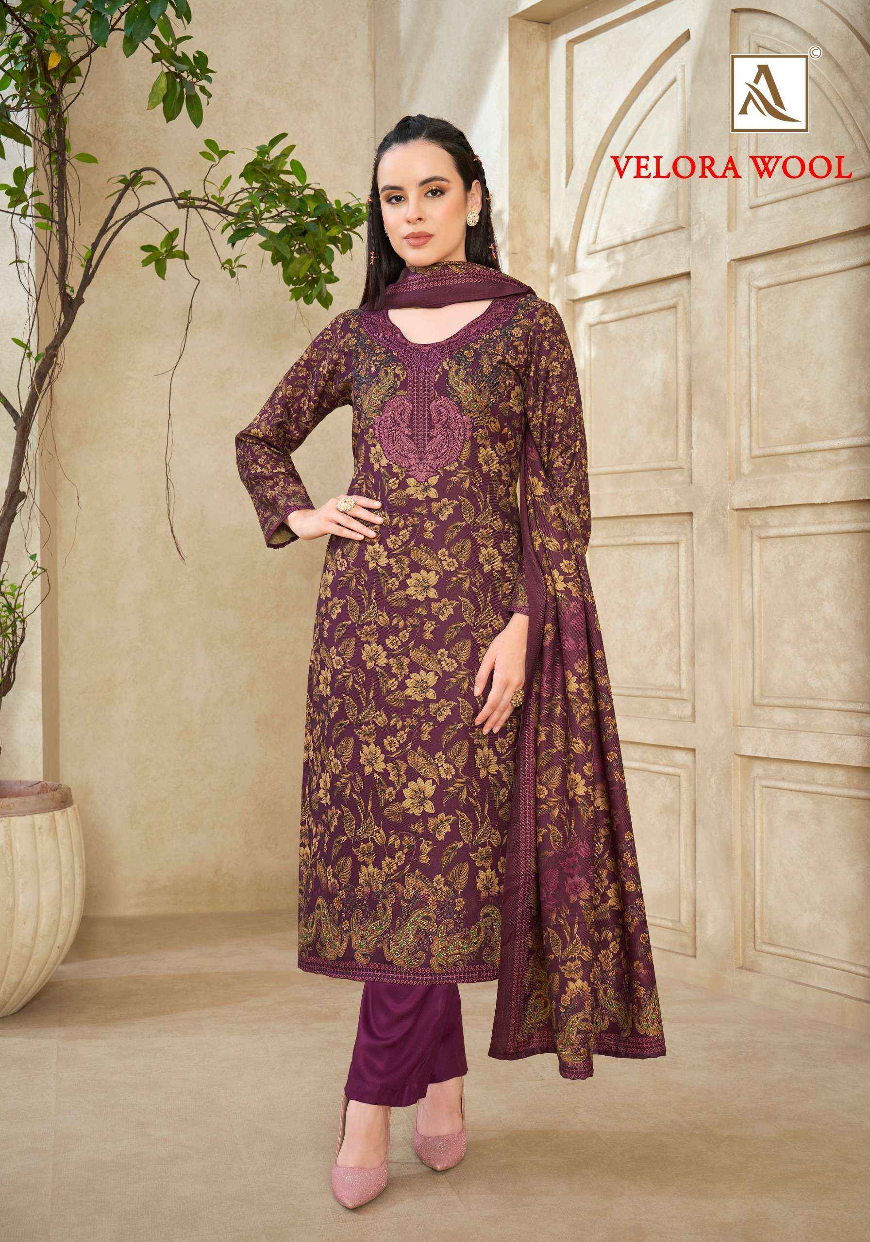 Alok Velora Wool Pashmina Dress Material 6 Pcs Catalog 