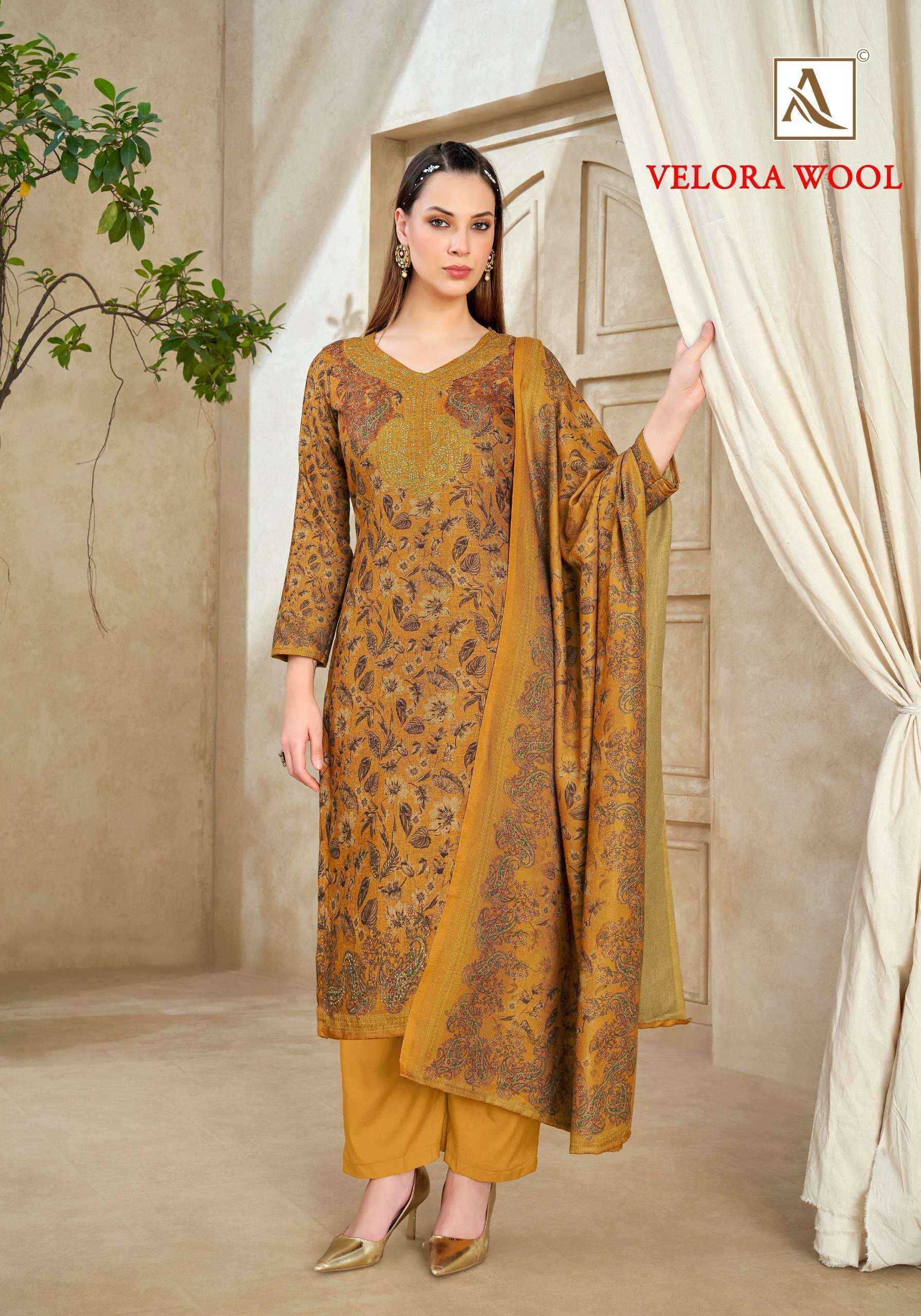 Alok Velora Wool Pashmina Dress Material 6 Pcs Catalog 