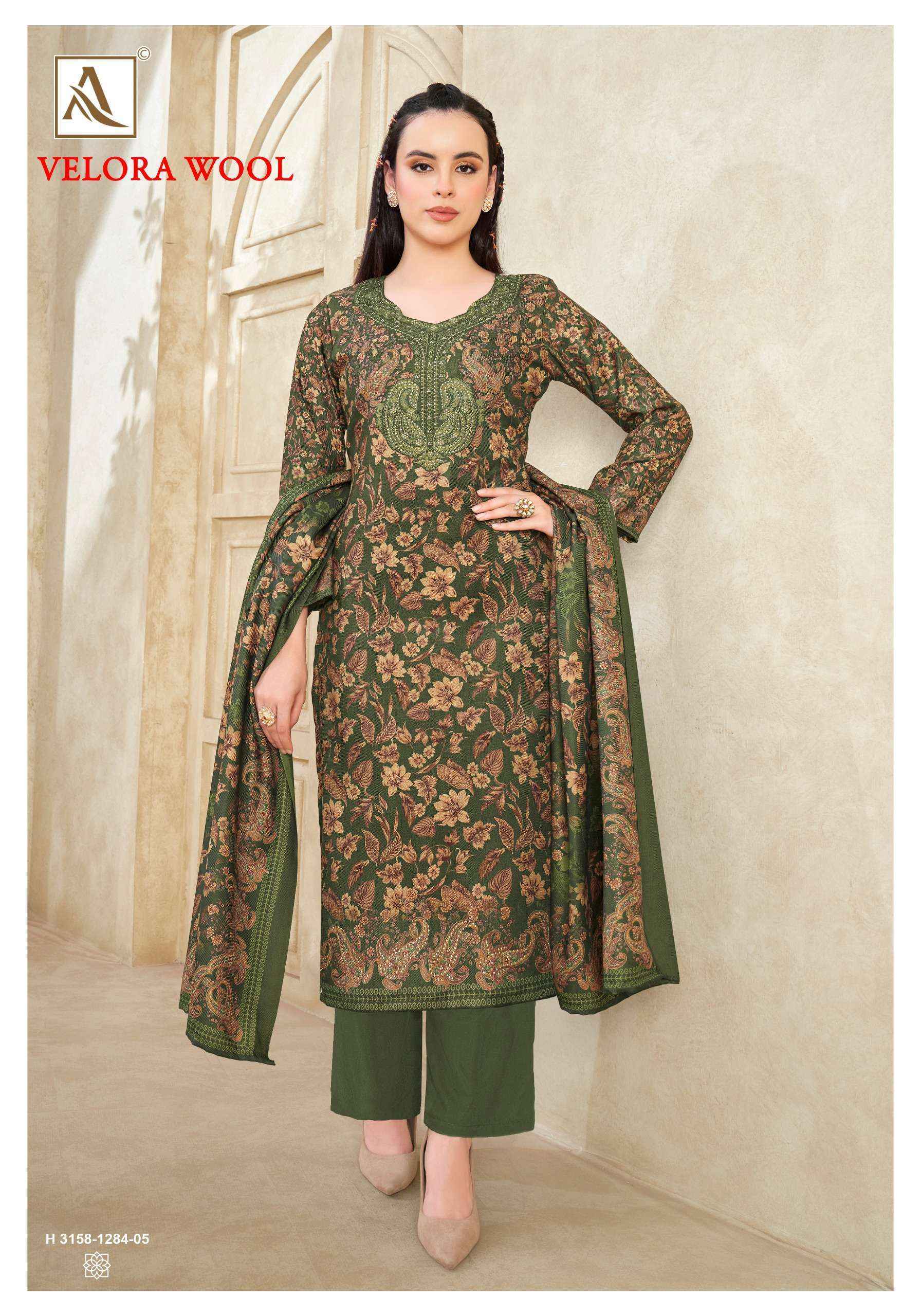 Alok Velora Wool Pashmina Dress Material 6 Pcs Catalog 