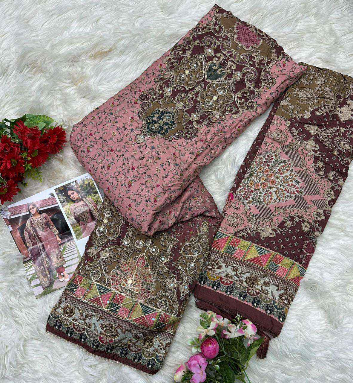 Amrutvela At 166 Abcd Premium Muslin Suit Pakistani Concept  Dress Material 4 Pcs Catalog 
