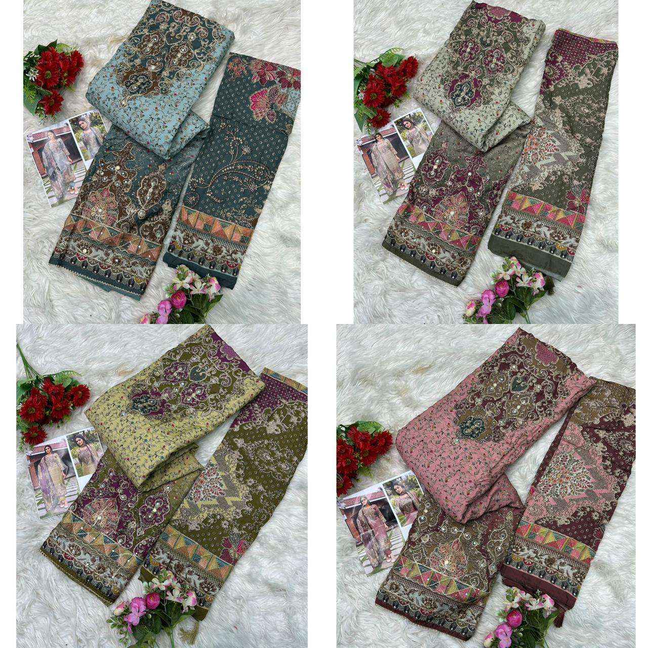 Amrutvela At 166 Abcd Premium Muslin Suit Pakistani Concept  Dress Material 4 Pcs Catalog 