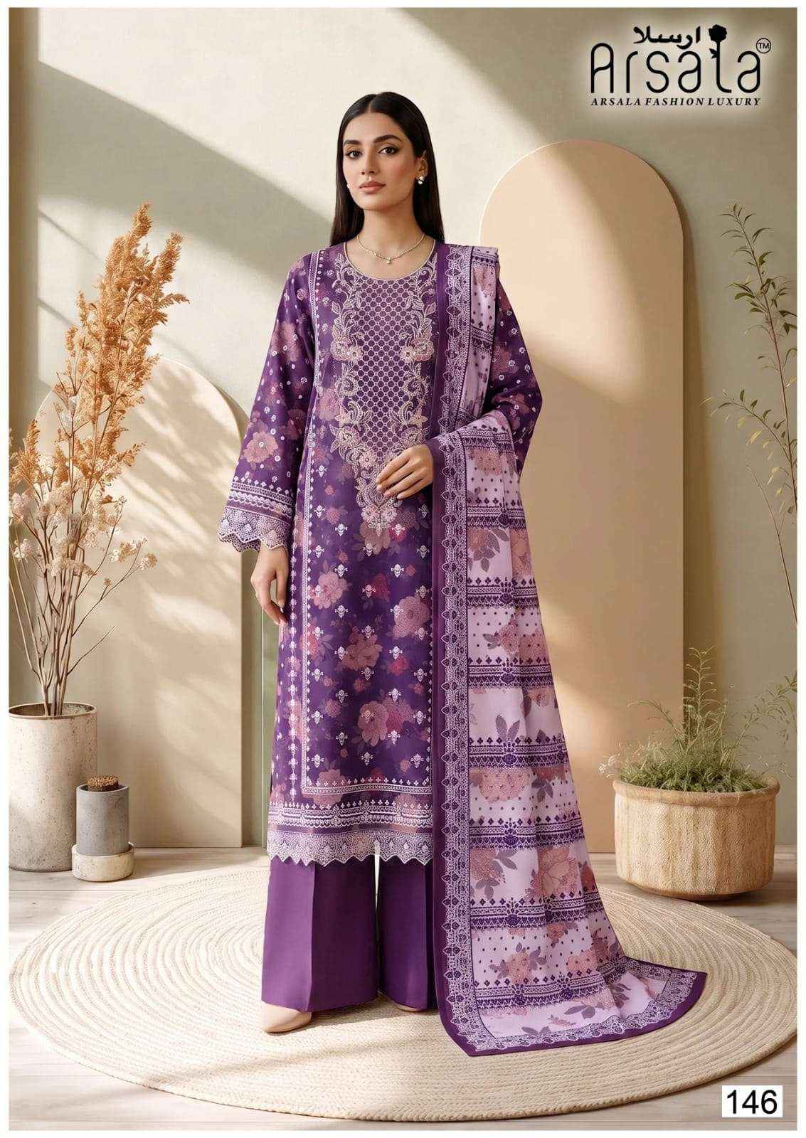 Arsala Amara Vol 5 Pakistani Lawn Cotton Dress Material 6 Pcs Catalog