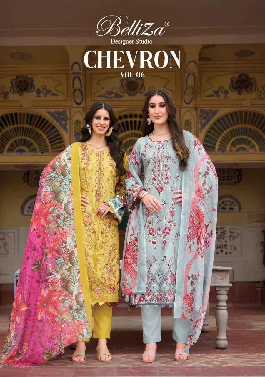 Belliza Chevron Vol 6 Cotton Dress Material 6 pcs Catalog | Wholesale Textiles from Surat