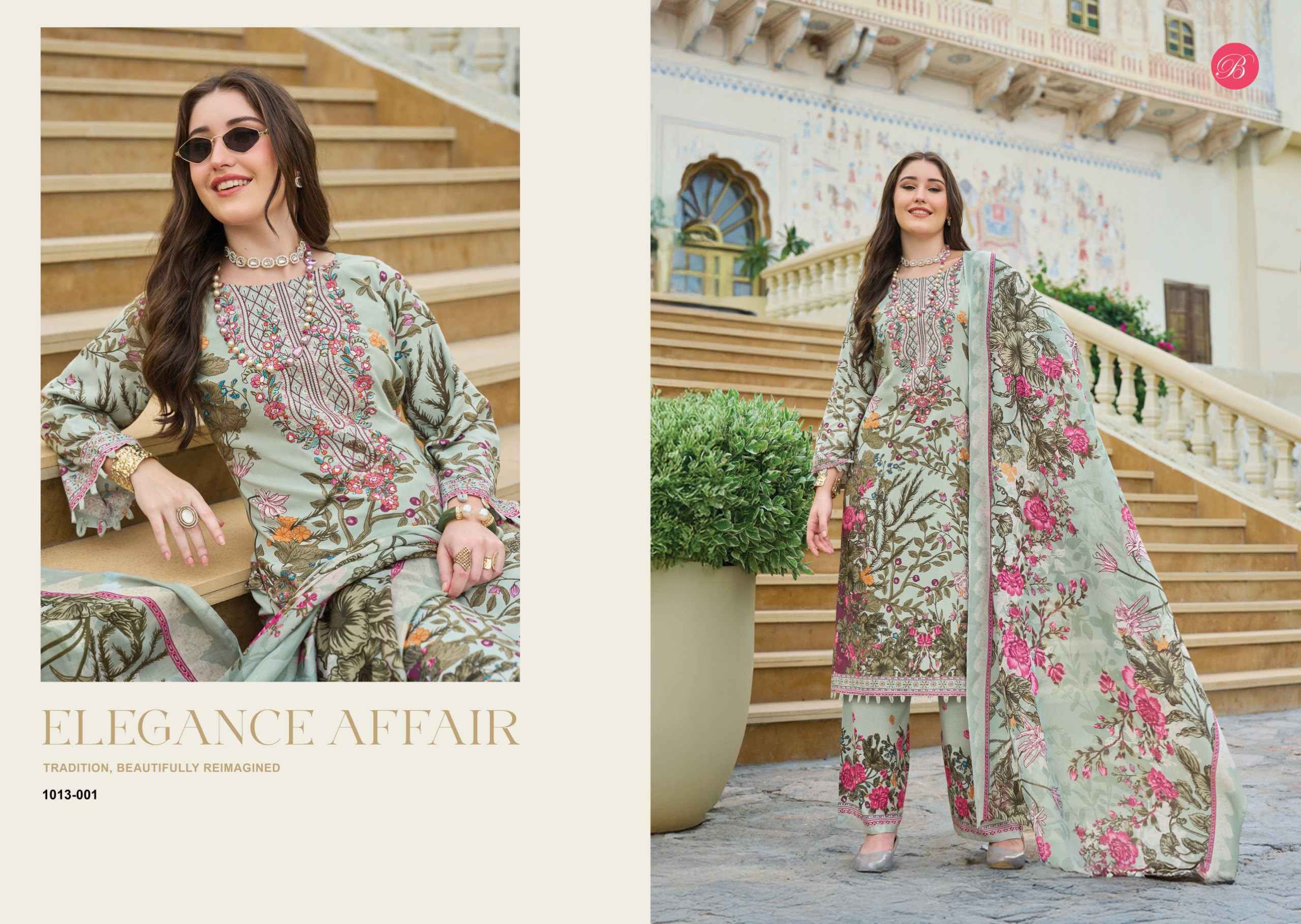 Belliza Dilshad Vol 7 Viscose Rayon Dress Material 8 pcs Catalog