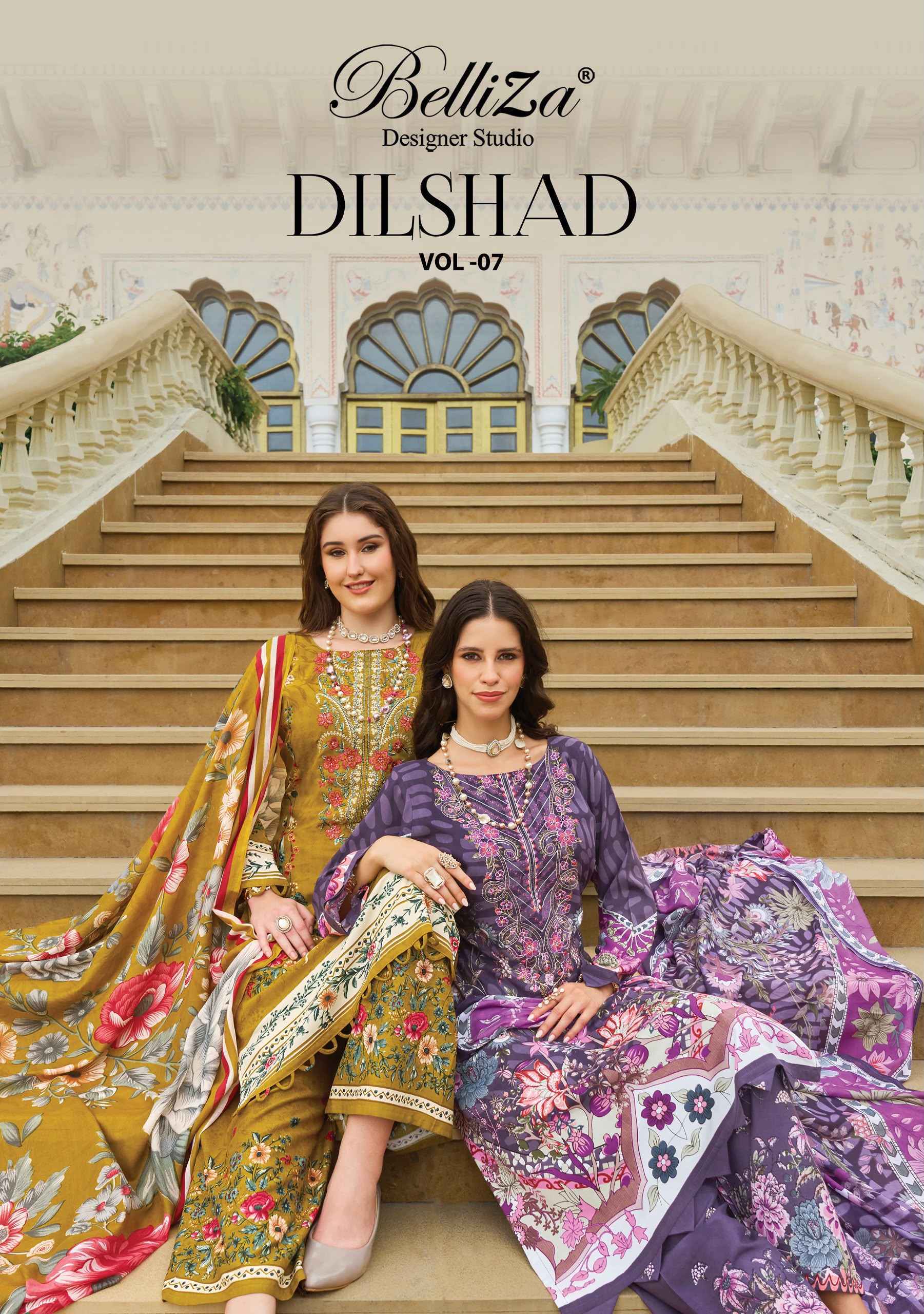 Belliza Dilshad Vol 7 Viscose Rayon Dress Material 8 pcs Catalog