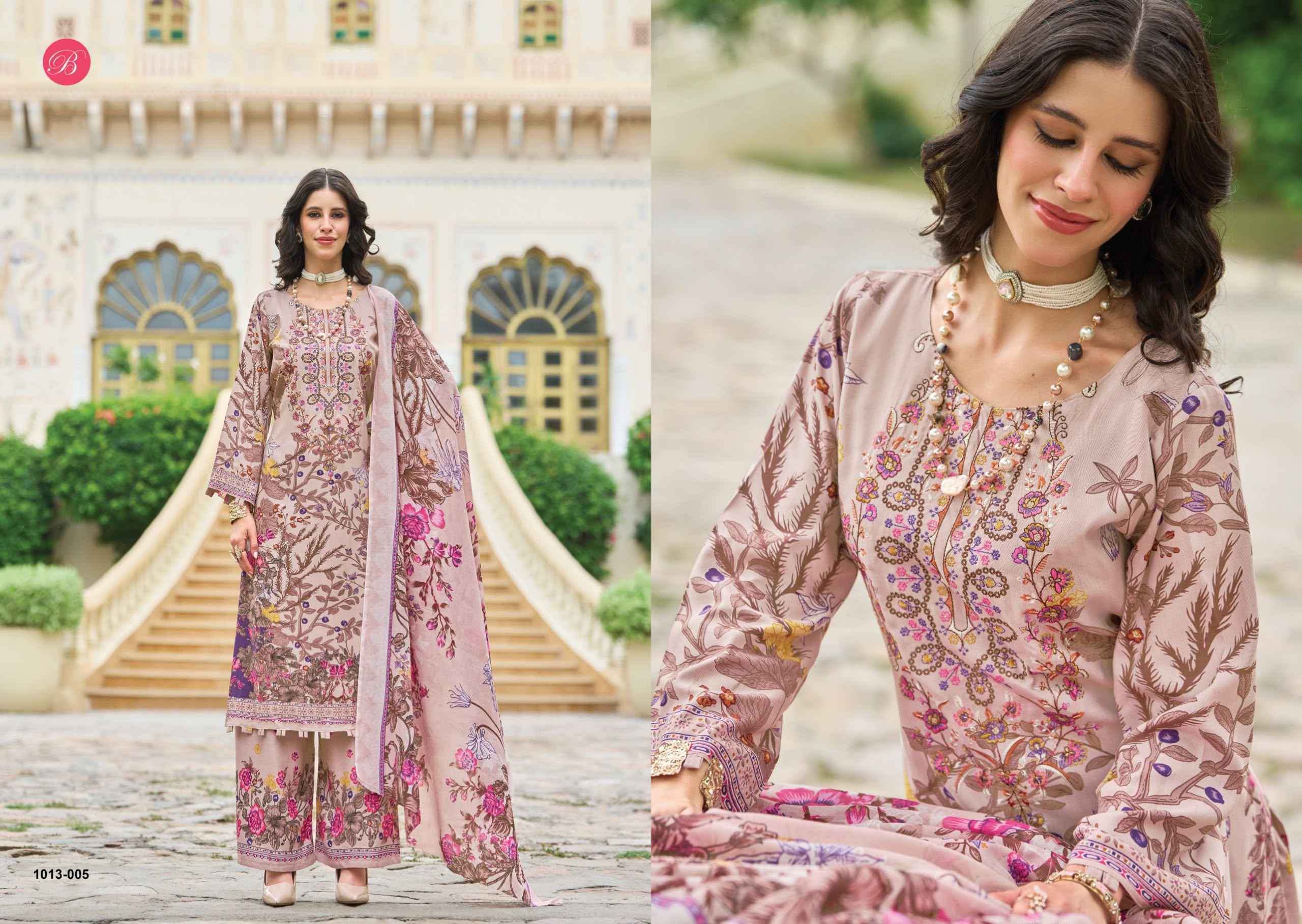 Belliza Dilshad Vol 7 Viscose Rayon Dress Material 8 pcs Catalog