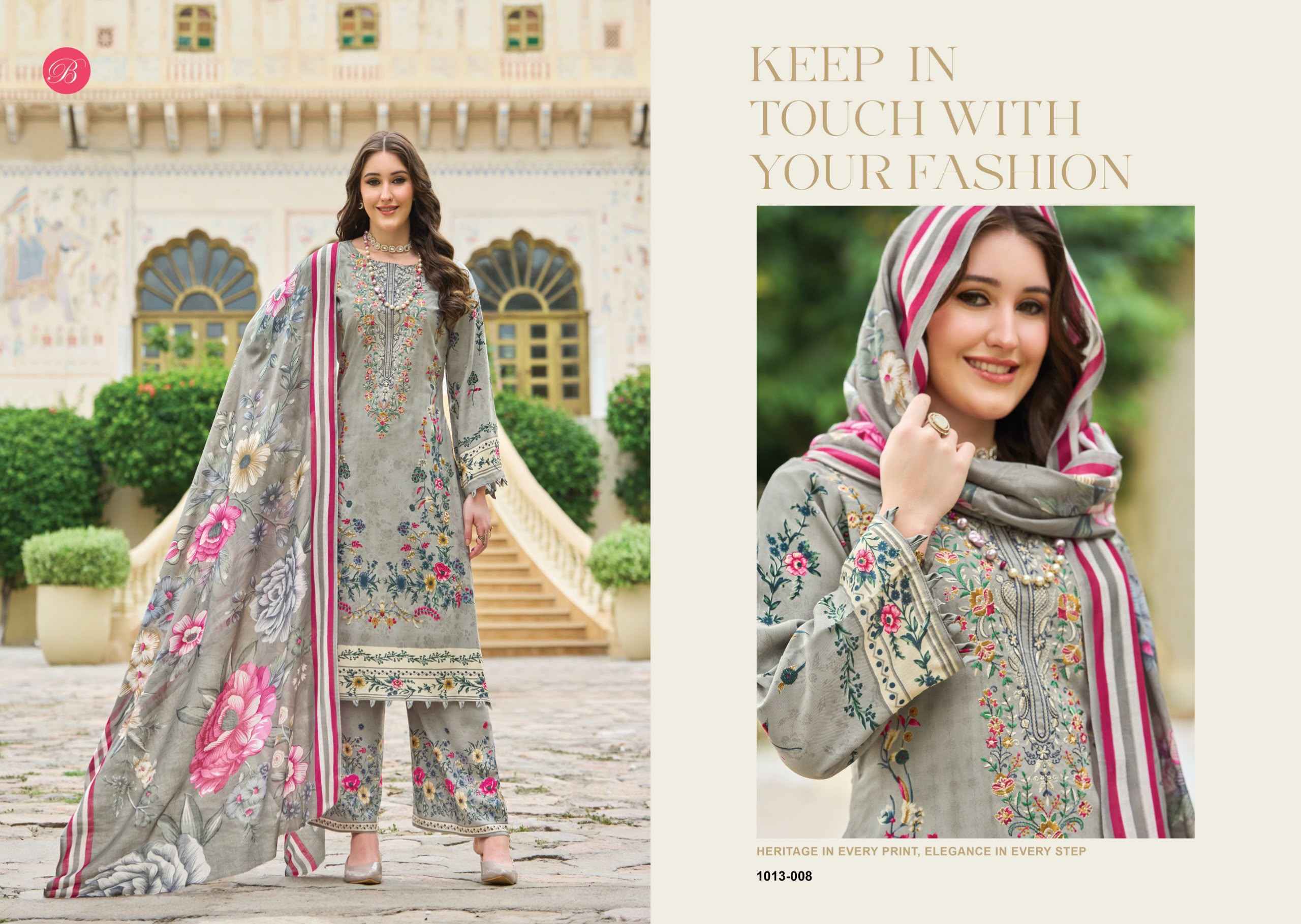Belliza Dilshad Vol 7 Viscose Rayon Dress Material 8 pcs Catalog