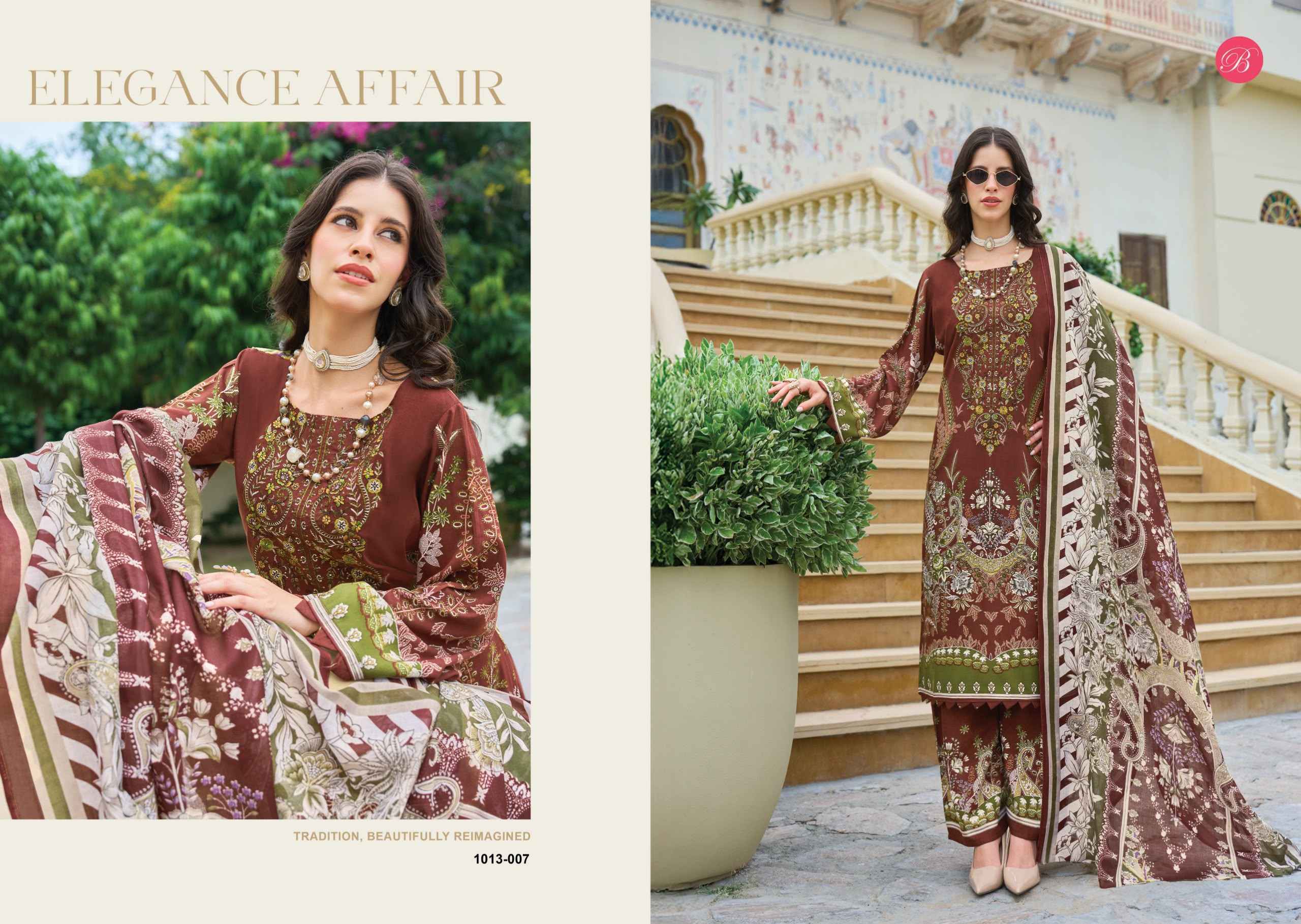 Belliza Dilshad Vol 7 Viscose Rayon Dress Material 8 pcs Catalog