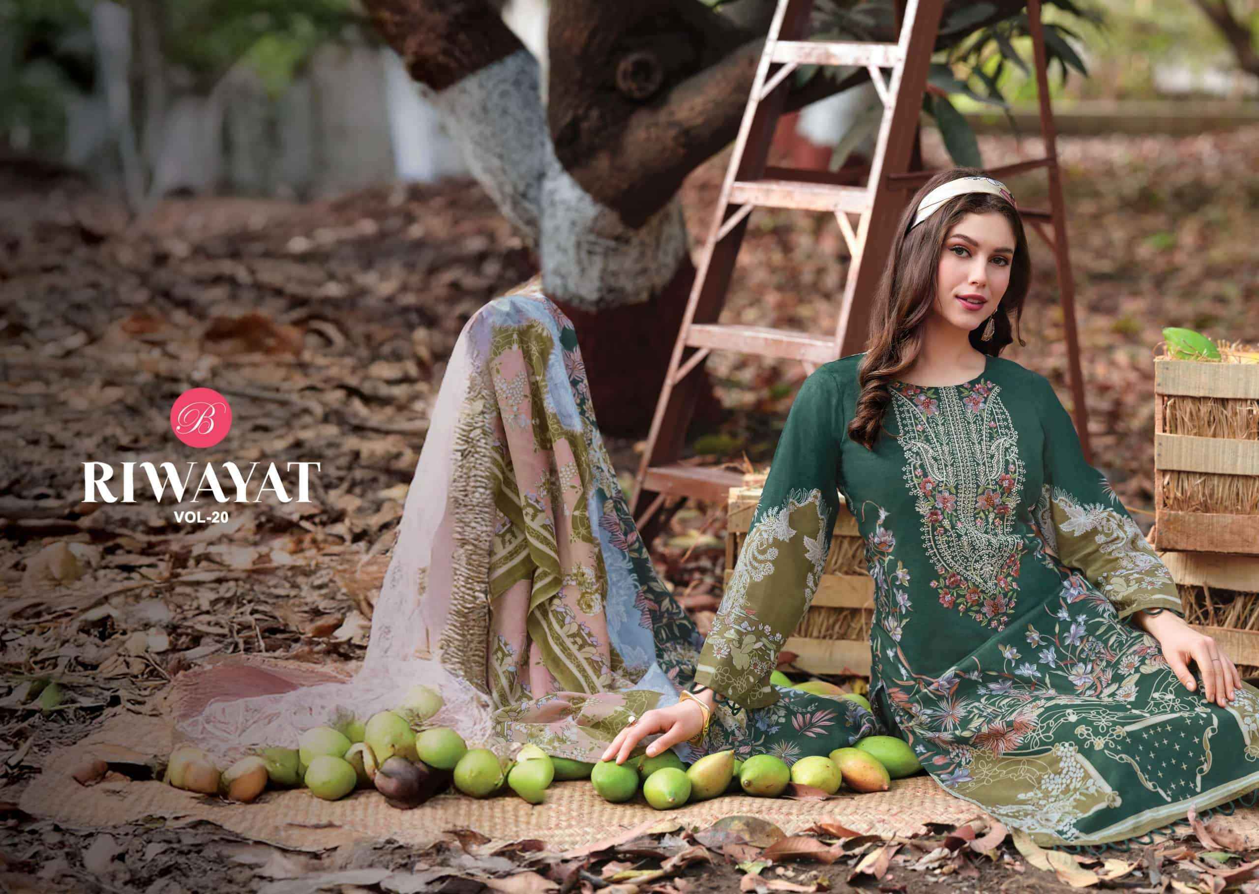 Belliza Riwayat Vol 20 Rayon Salwar Kameez 8 Pcs Catalog