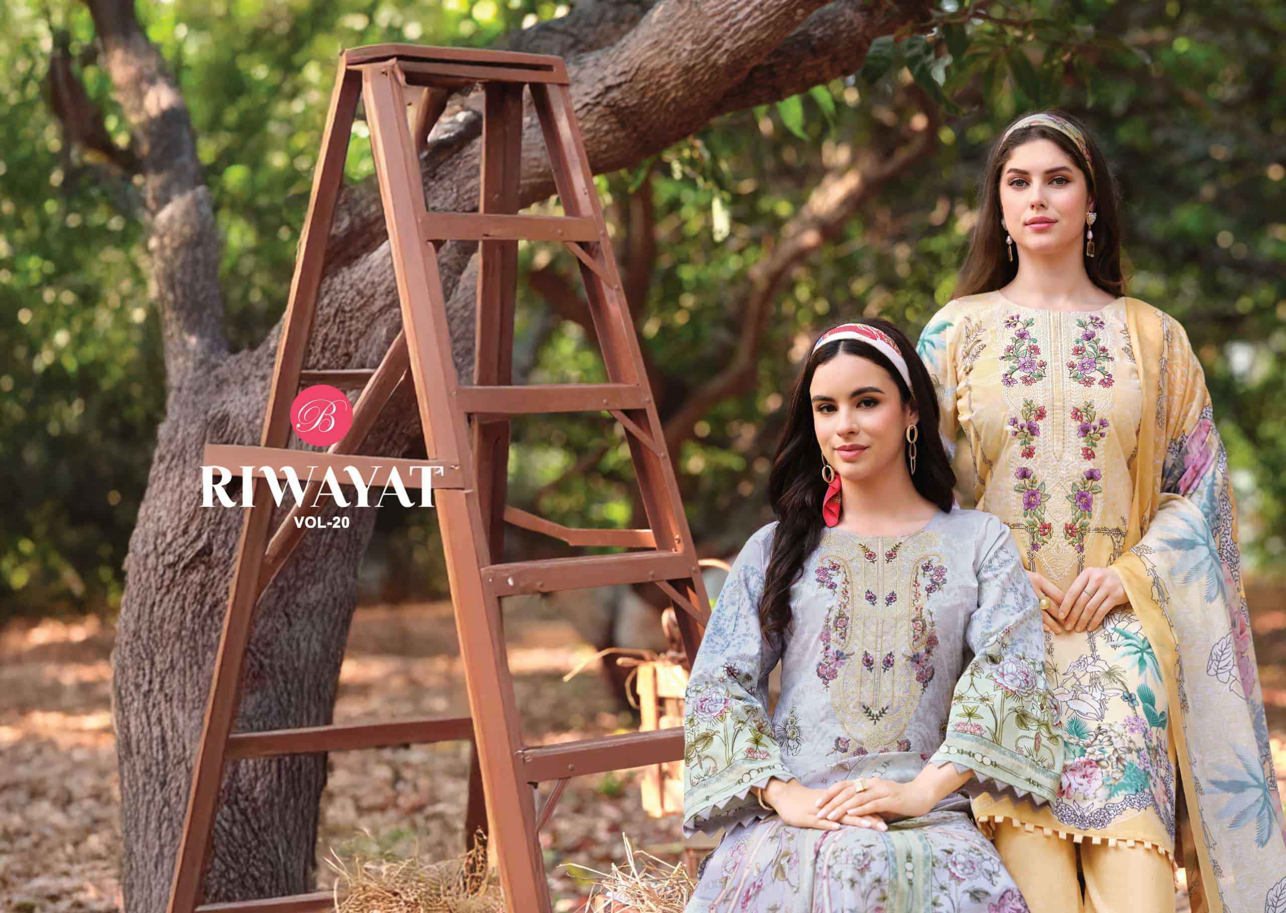 Belliza Riwayat Vol 20 Rayon Salwar Kameez 8 Pcs Catalog