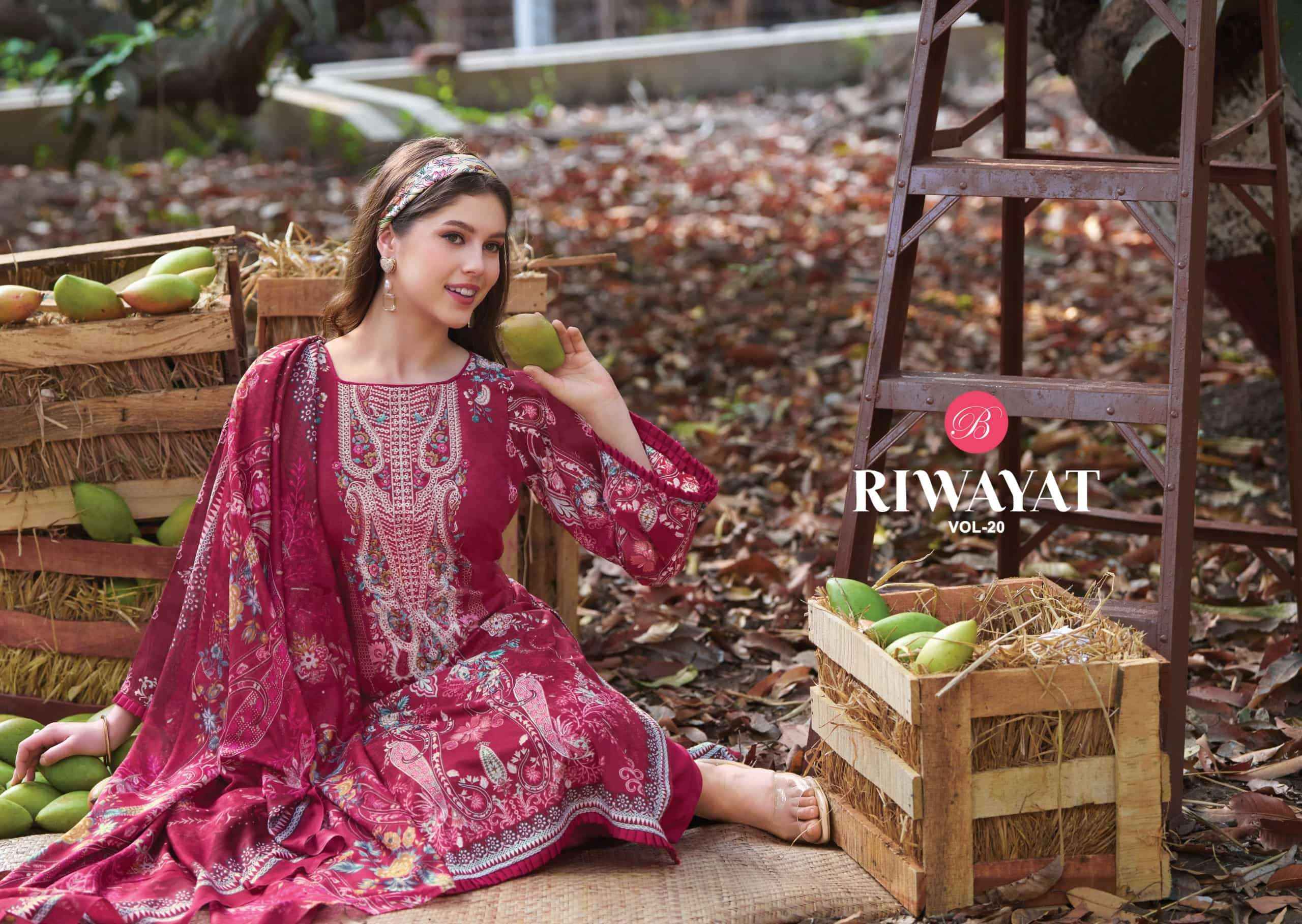 Belliza Riwayat Vol 20 Rayon Salwar Kameez 8 Pcs Catalog
