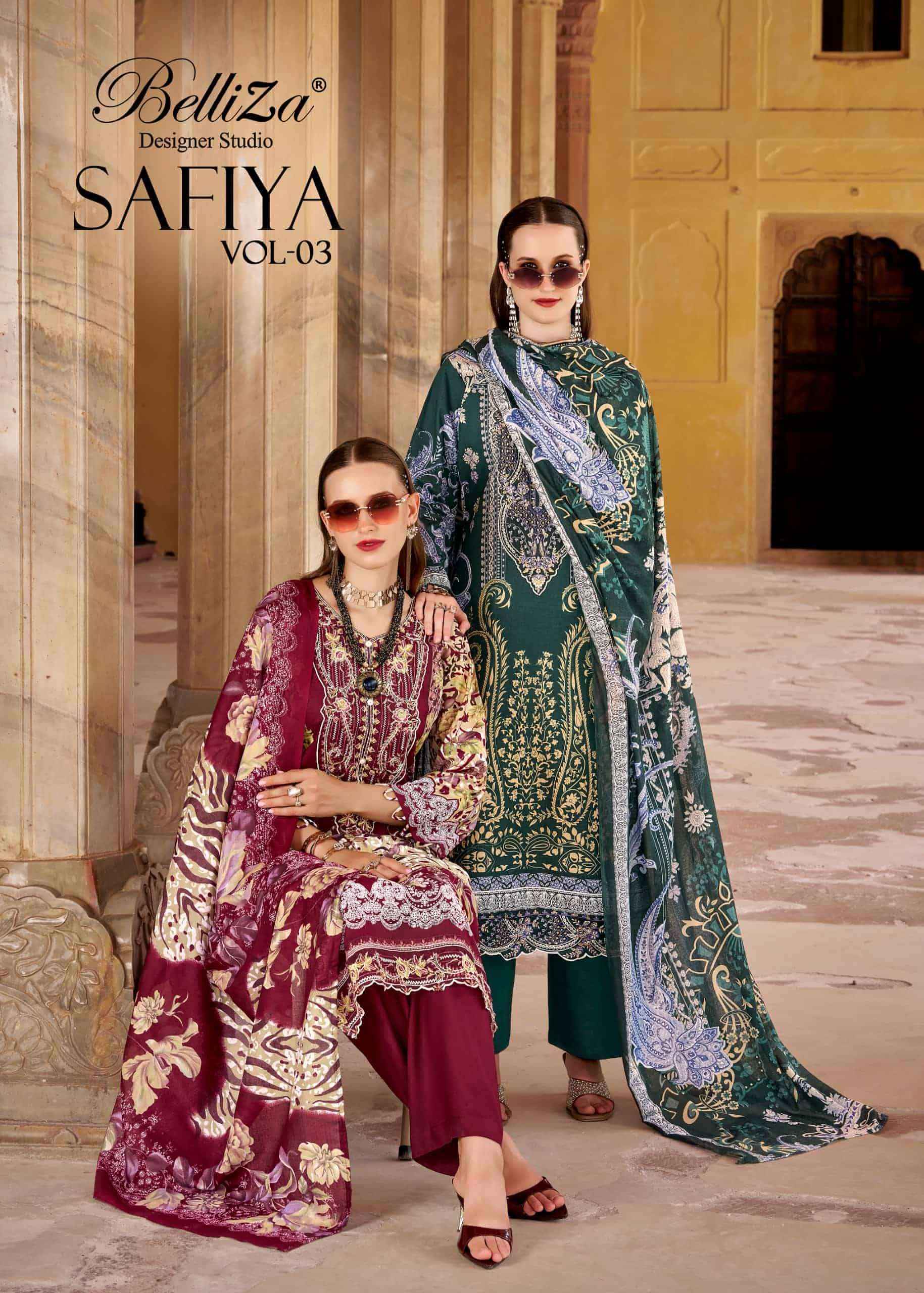 Belliza Safiya Vol 3 Pure Cotton Dress Material 8 Pcs Catalog | Wholesale Surat Shop