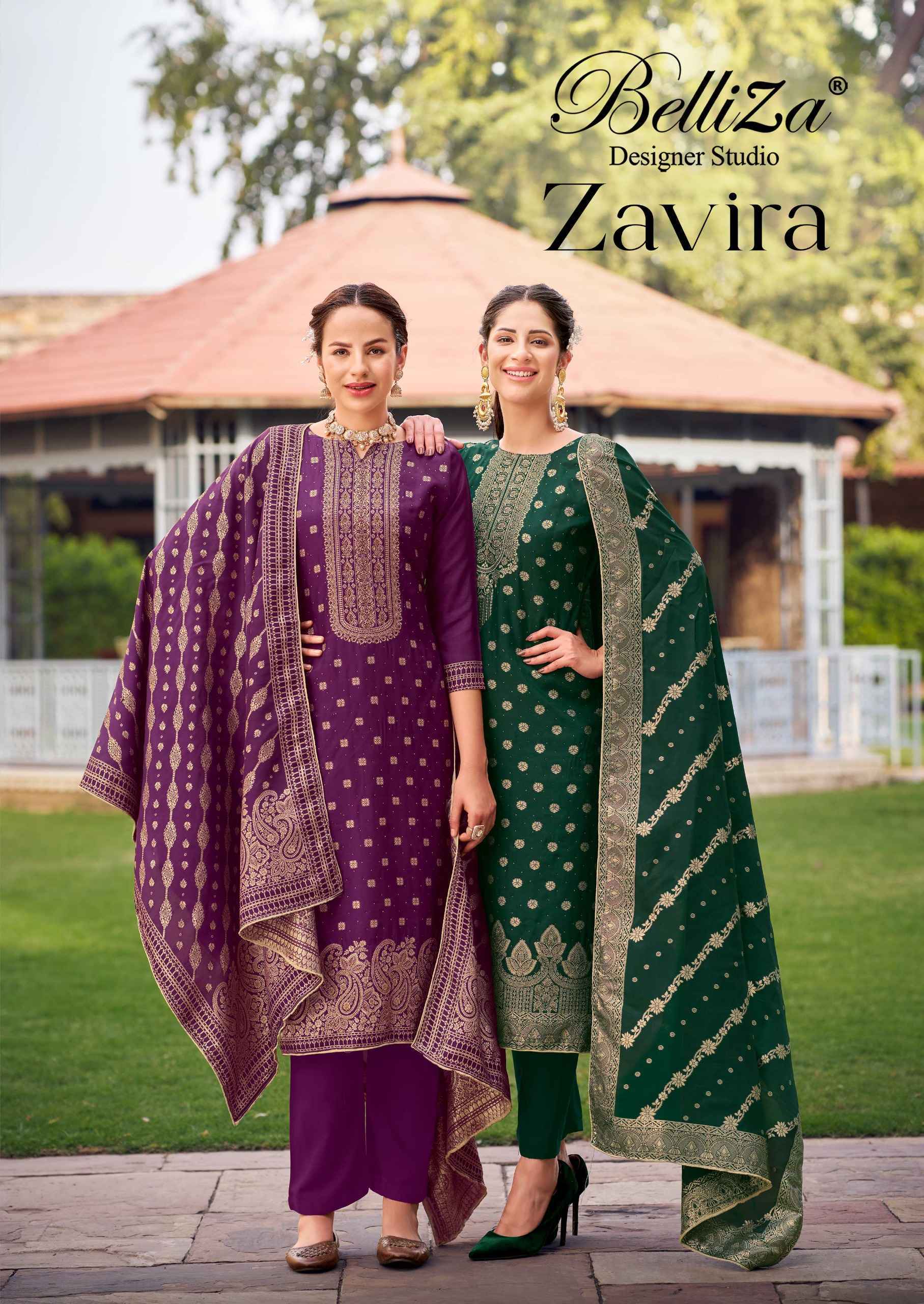Belliza Zavira Viscose Dola Silk Dress Material 6 pcs Catalog | Surat Wholesale Bazaar