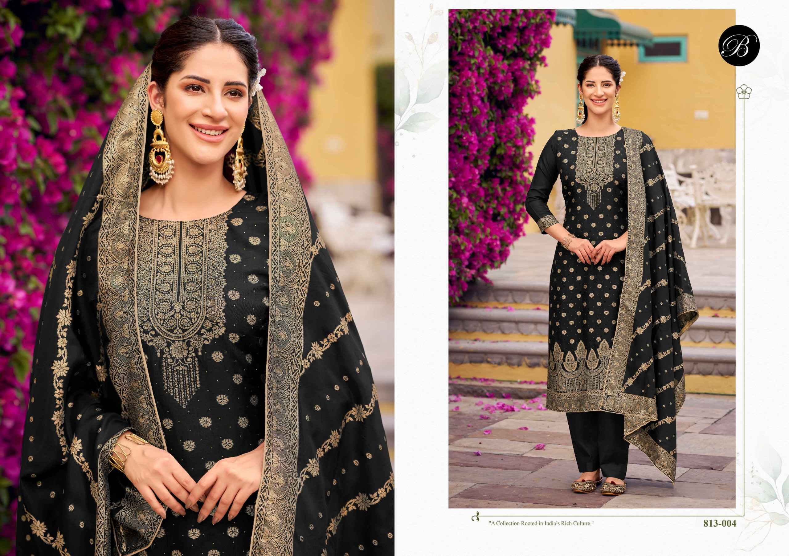 Belliza Zavira Viscose Dola Silk Dress Material 6 pcs Catalog | Surat Wholesale Bazaar
