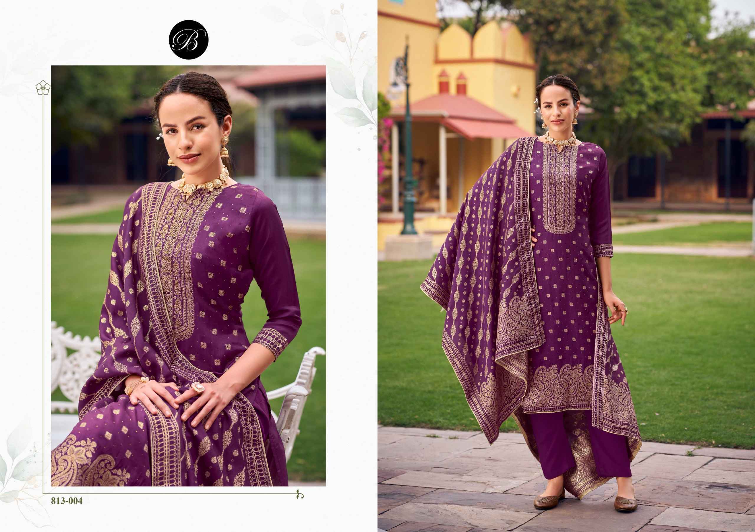 Belliza Zavira Viscose Dola Silk Dress Material 6 pcs Catalog | Surat Wholesale Bazaar