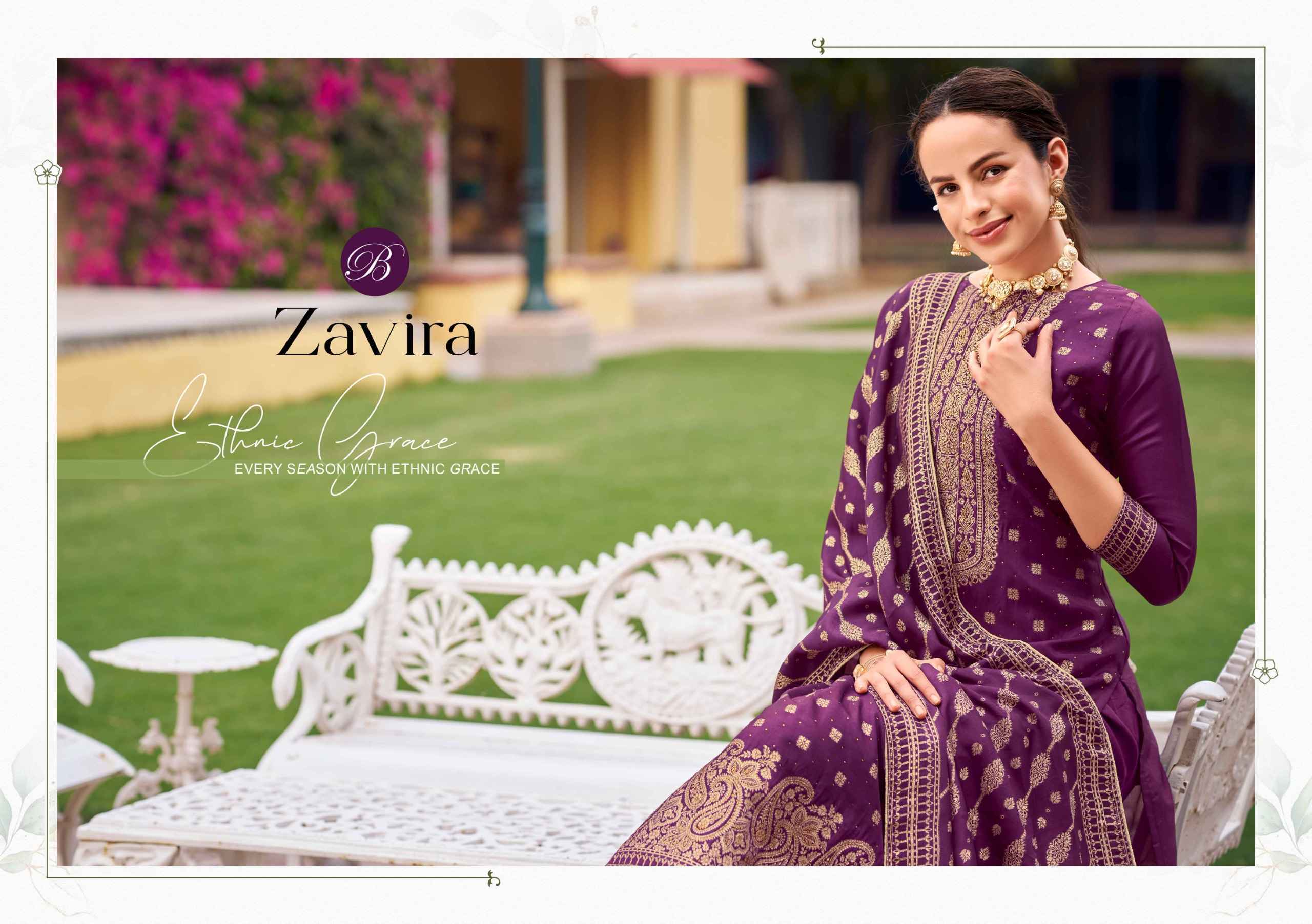 Belliza Zavira Viscose Dola Silk Dress Material 6 pcs Catalog | Surat Wholesale Bazaar