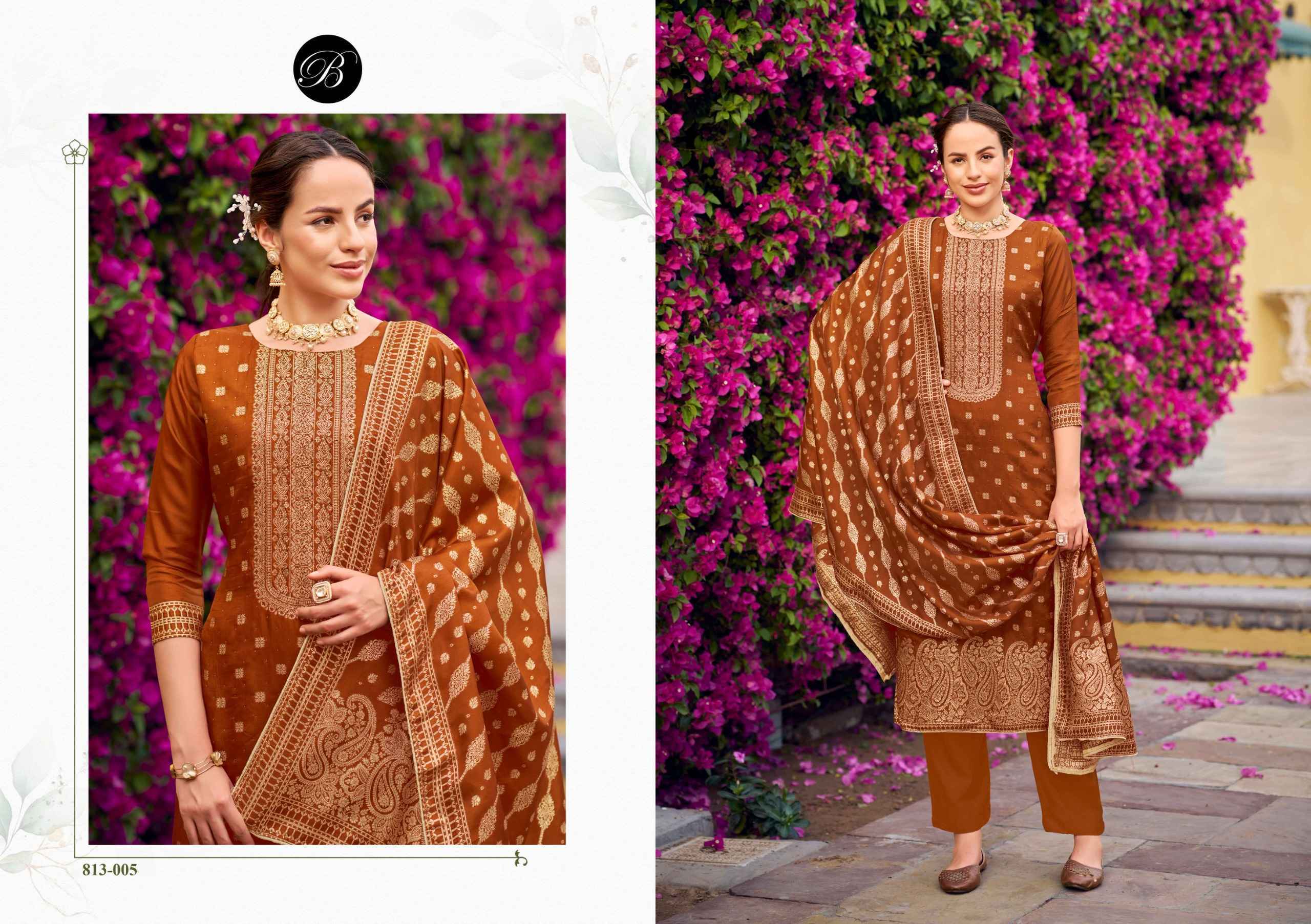 Belliza Zavira Viscose Dola Silk Dress Material 6 pcs Catalog | Surat Wholesale Bazaar
