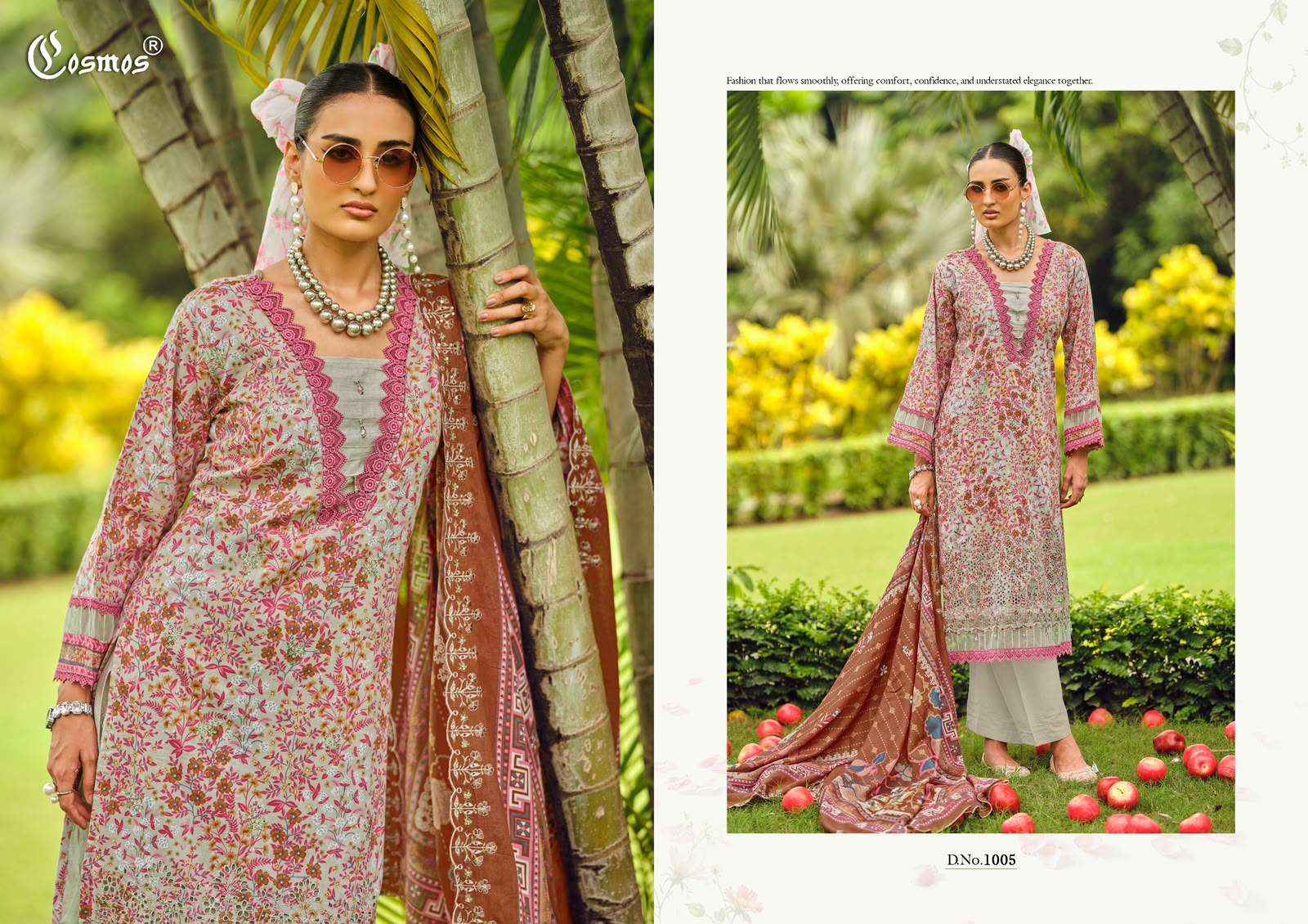 Cosmos Riwayat Lawn Vol 1 Cotton Pakistani Dress Material 6 Pcs Catalog