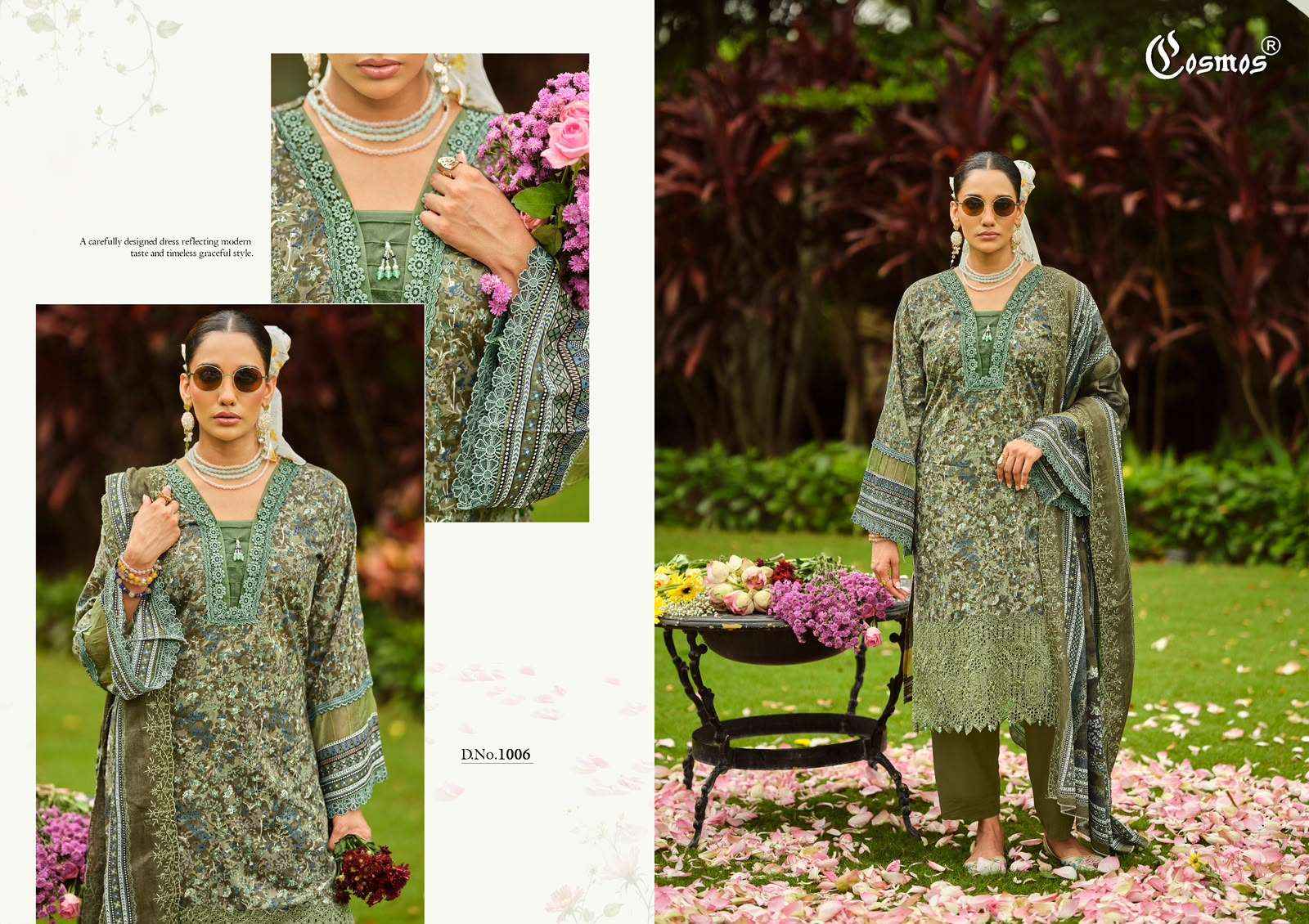 Cosmos Riwayat Lawn Vol 1 Cotton Pakistani Dress Material 6 Pcs Catalog