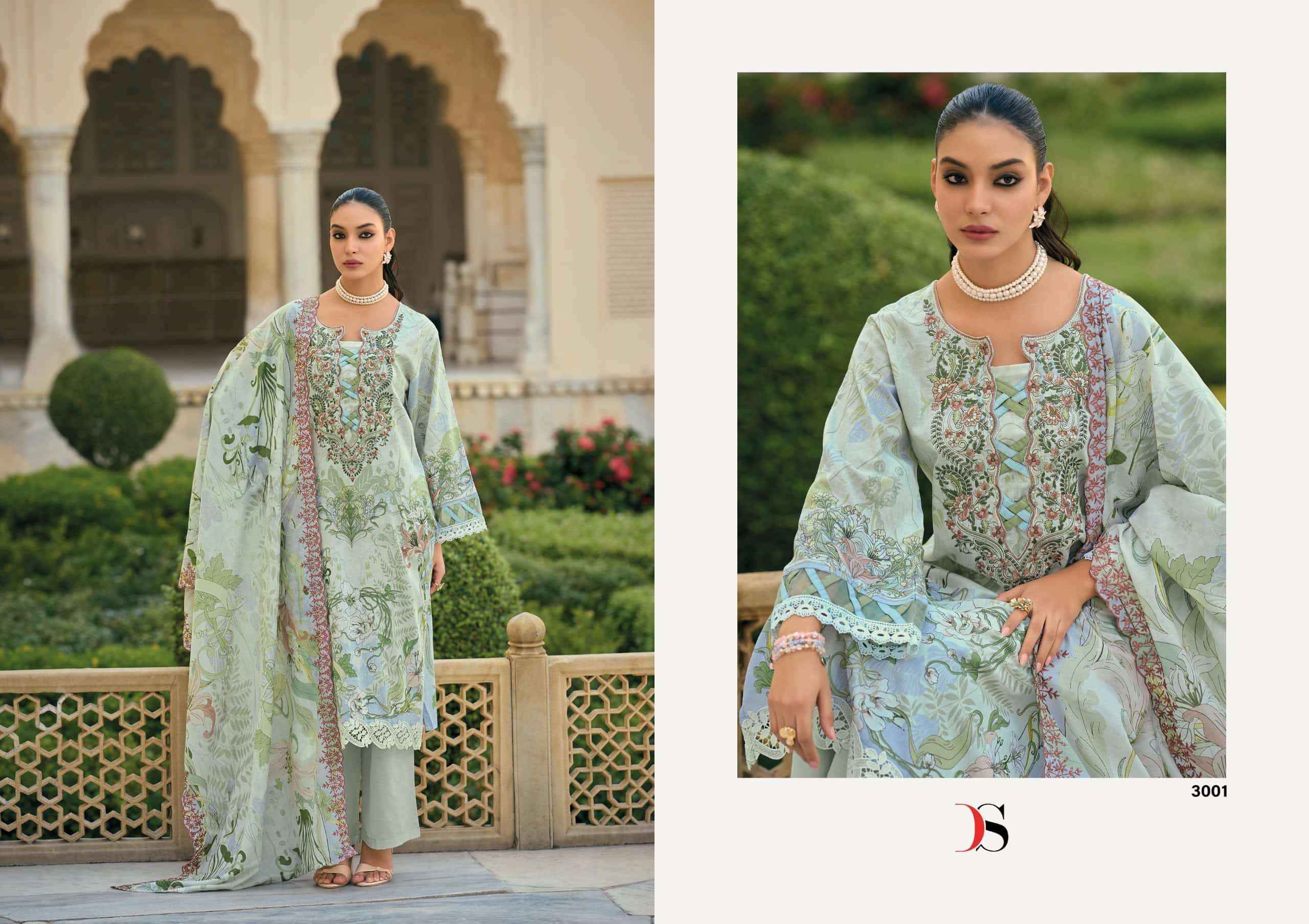 Deepsy Bin Saeed Mini Vol 3 Pakistani Cotton Dress Material 8 Pcs Catalog 