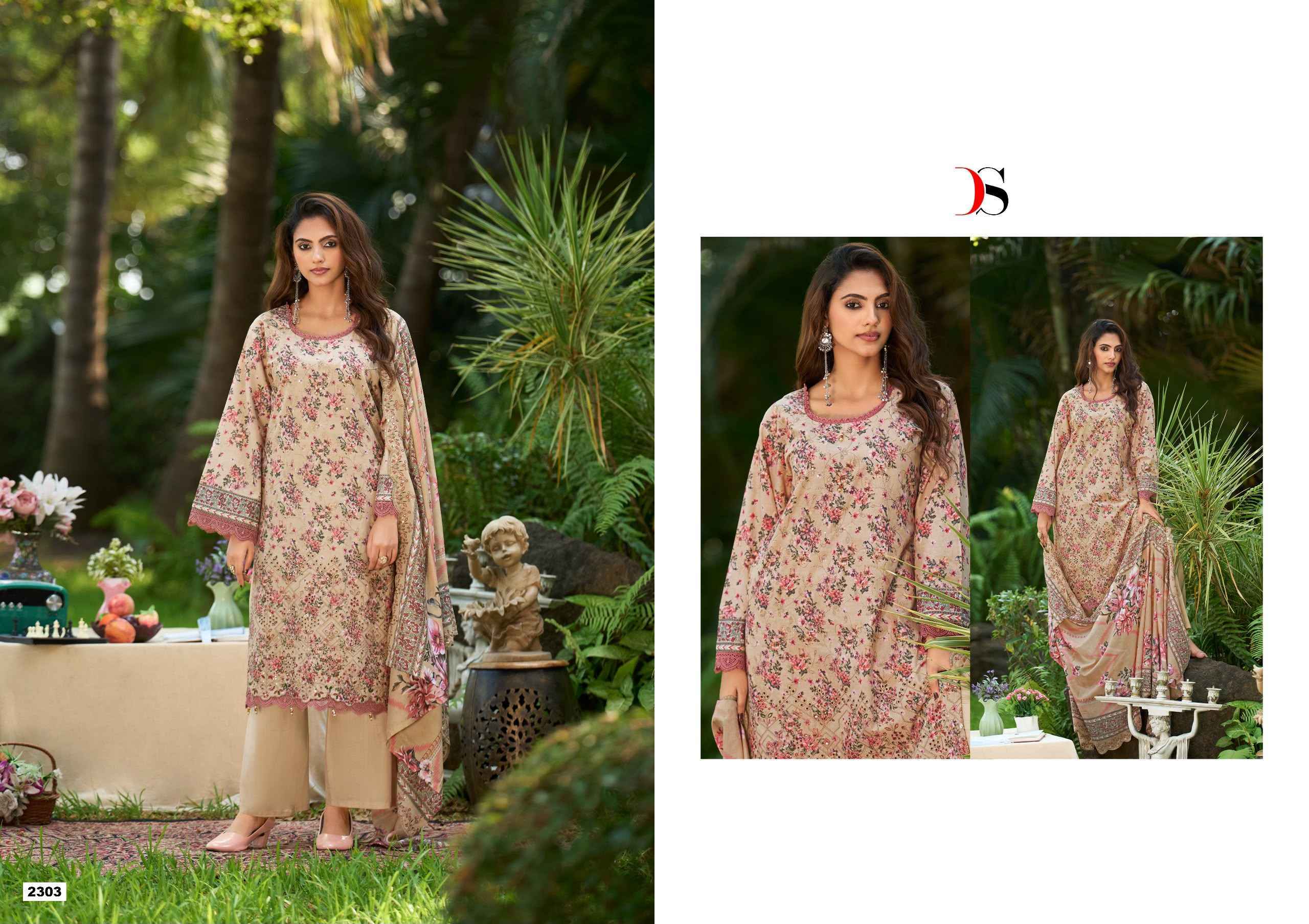 Deepsy Bin Saeed Vol 23 Cotton Dress Material 8 pcs Catalog | Wholesale Factory