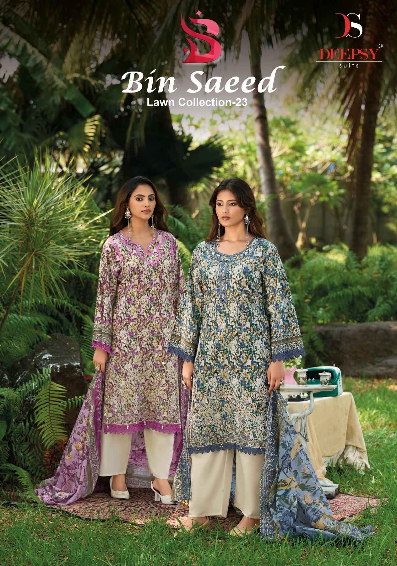 Deepsy Bin Saeed Vol 23 Cotton Dress Material 8 pcs Catalog | Wholesale Factory
