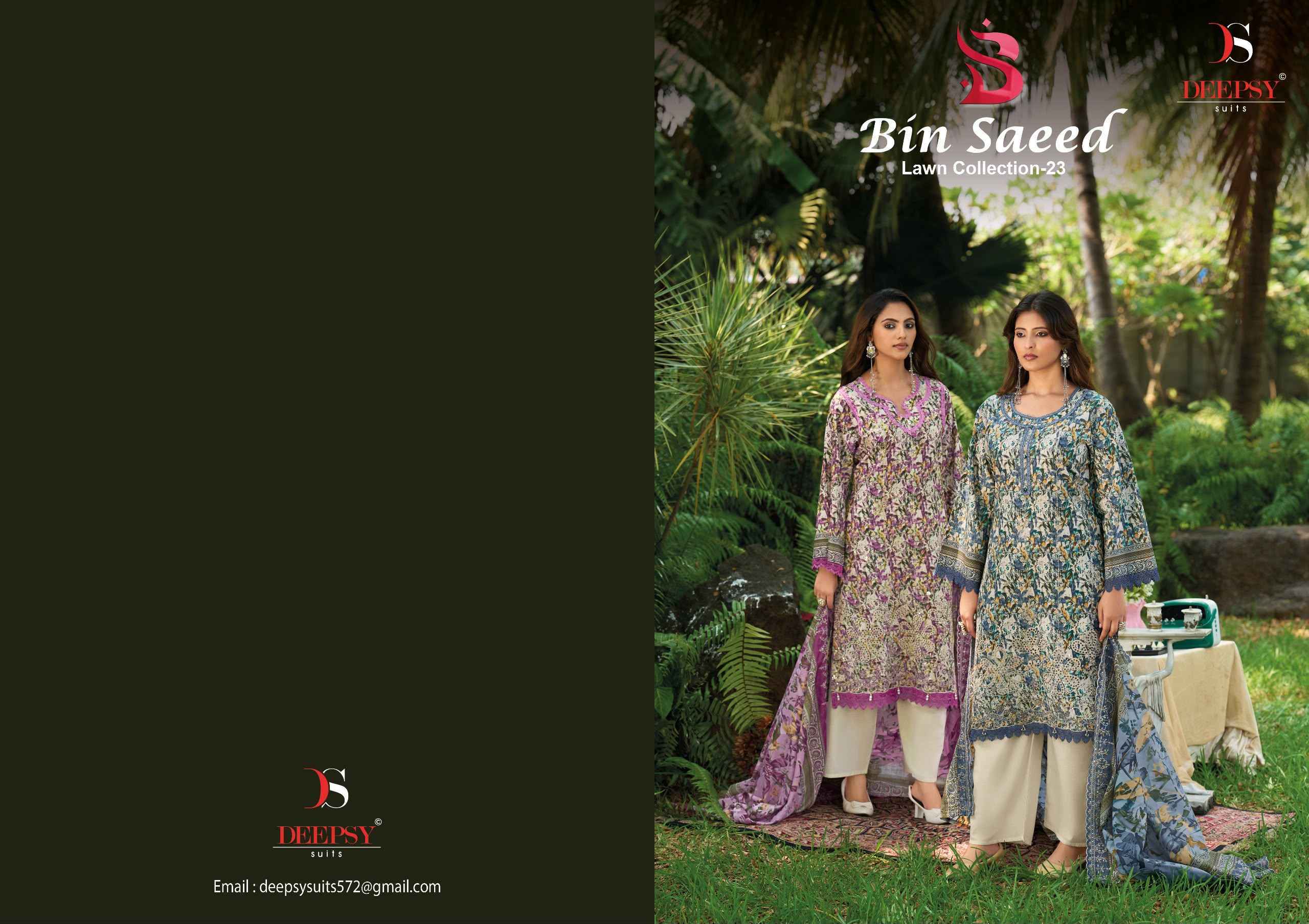 Deepsy Bin Saeed Vol 23 Cotton Dress Material 8 pcs Catalog | Wholesale Factory