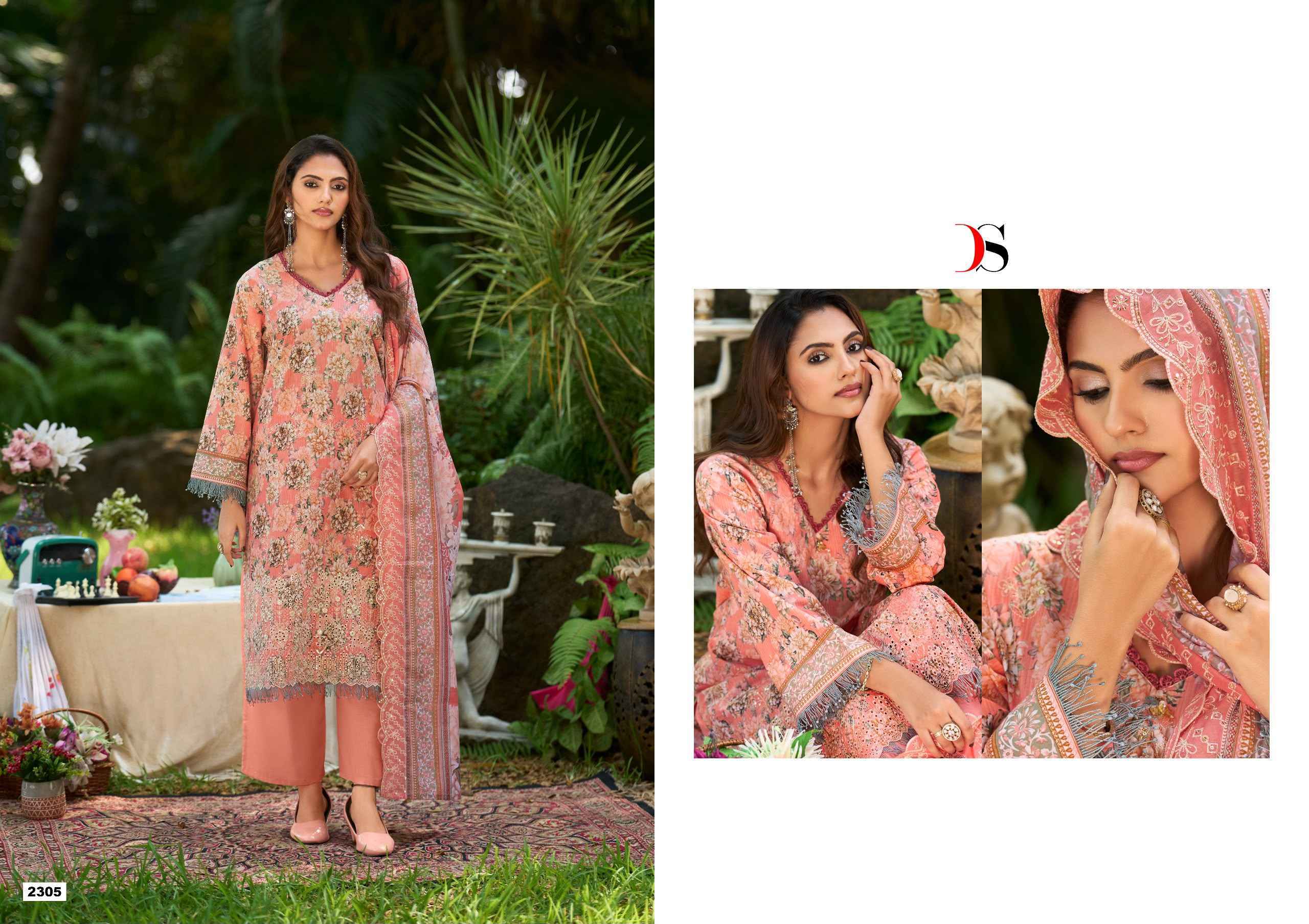 Deepsy Bin Saeed Vol 23 Cotton Dress Material 8 pcs Catalog | Wholesale Factory