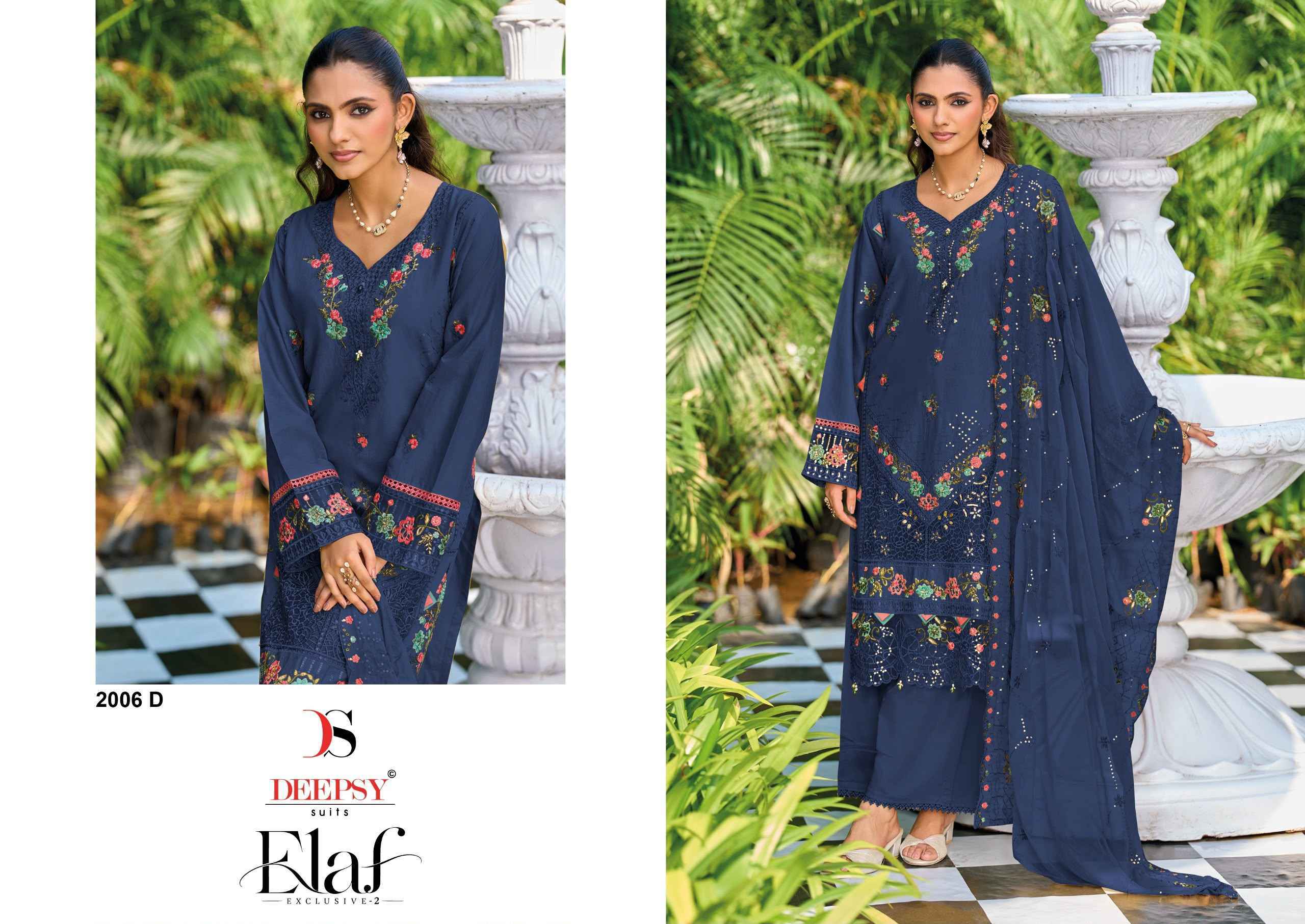 Deepsy Elaf Exclusive Vol 2  Clour Lawn Cotton Dress Material 4 pcs Catalog