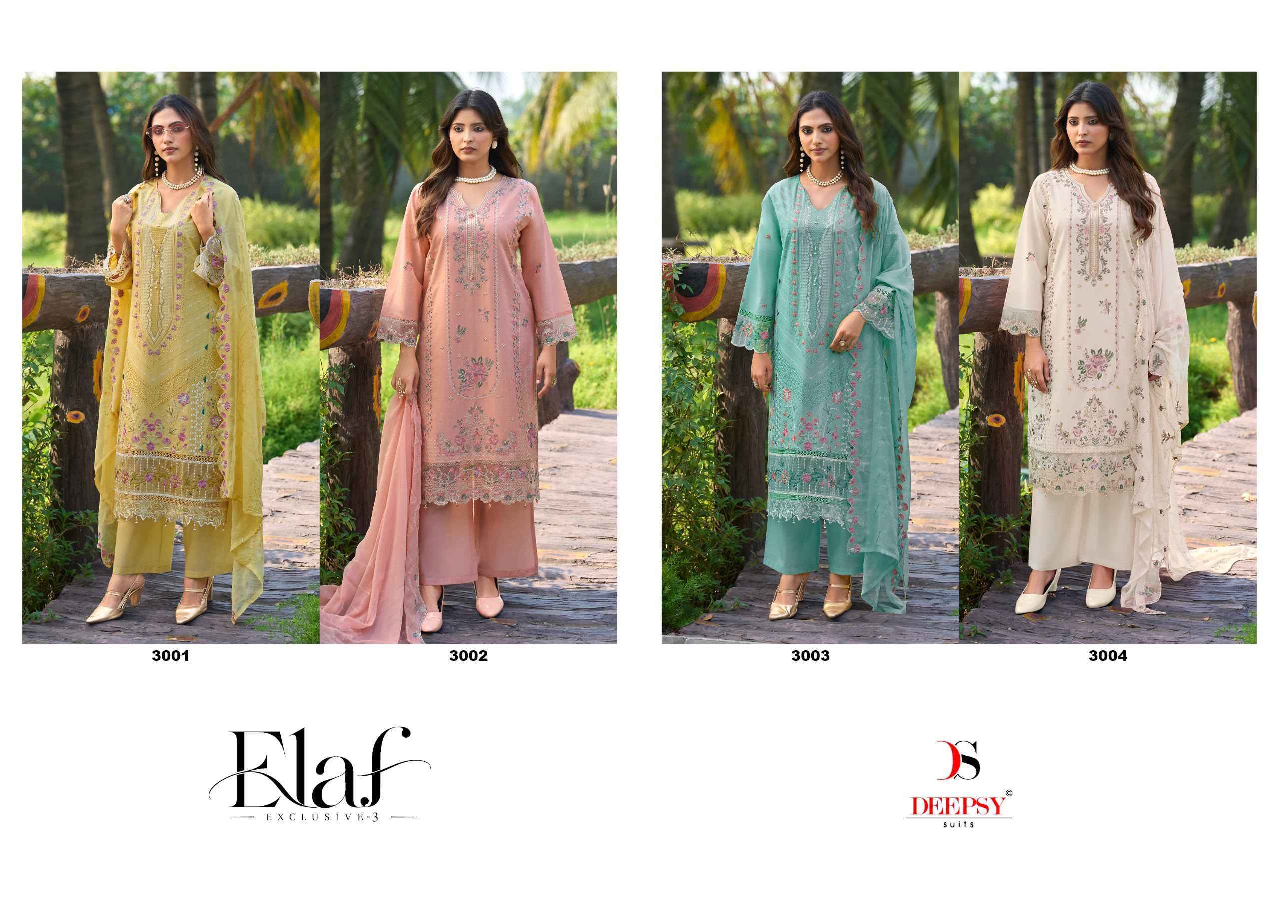 Deepsy Elaf Exclusive Vol 3 Lawn Dress Material 4 pcs Catalog | Surat Wholesale Market