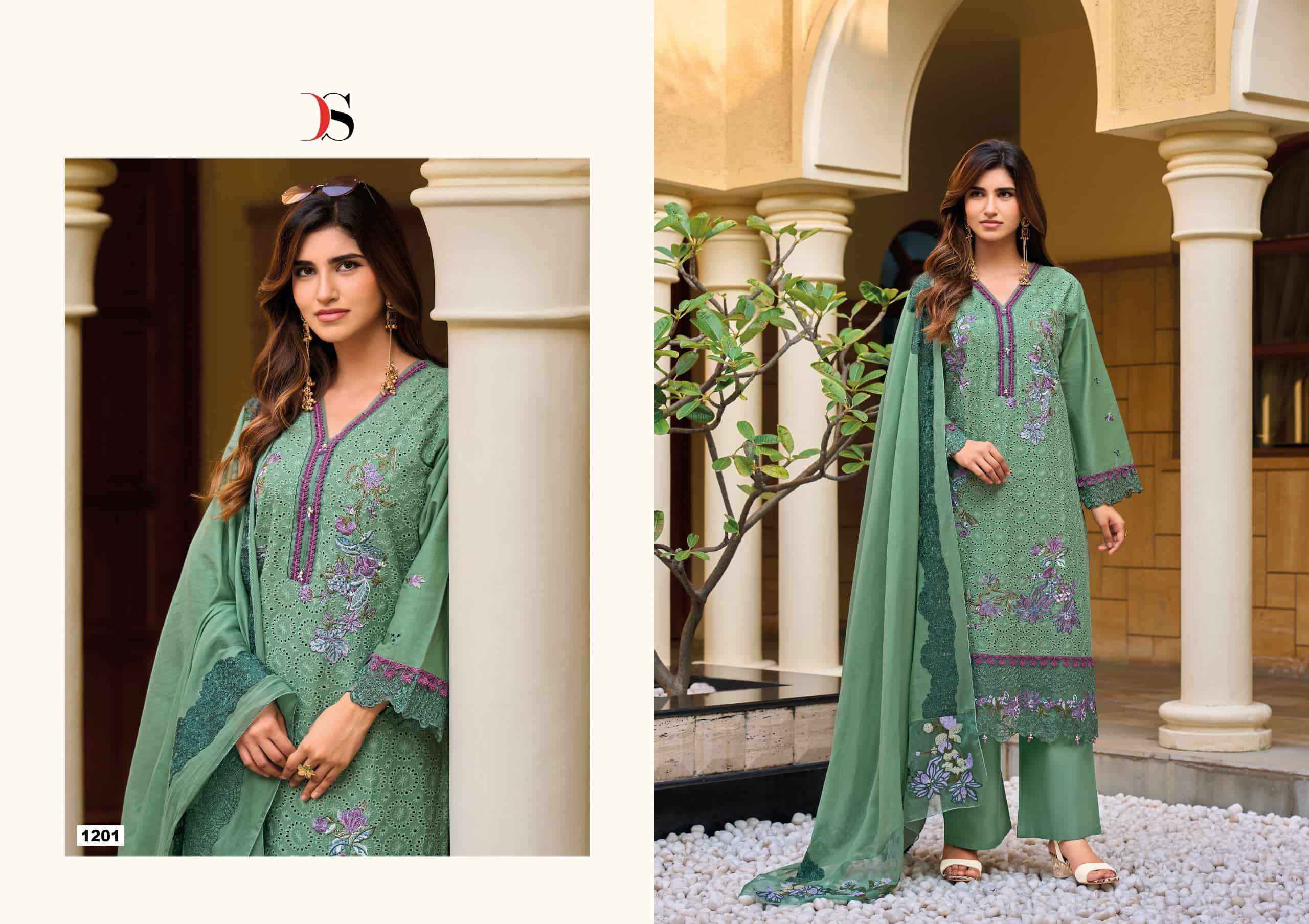 Deepsy Elaf Premium Vol 12 Pure Cotton Pakistani Suit 6 Pcs Catalog