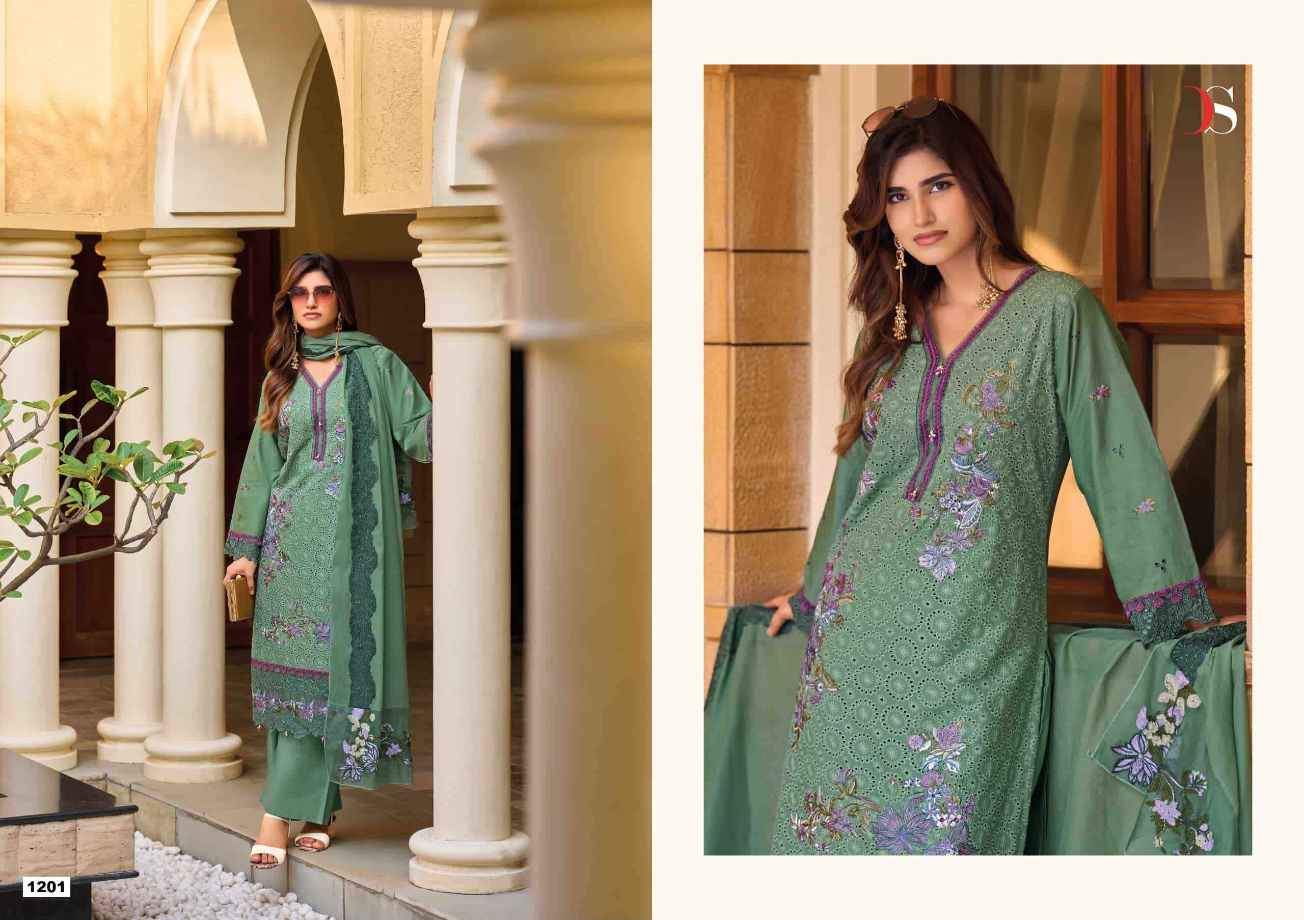 Deepsy Elaf Premium Vol 12 Pure Cotton Pakistani Suit 6 Pcs Catalog