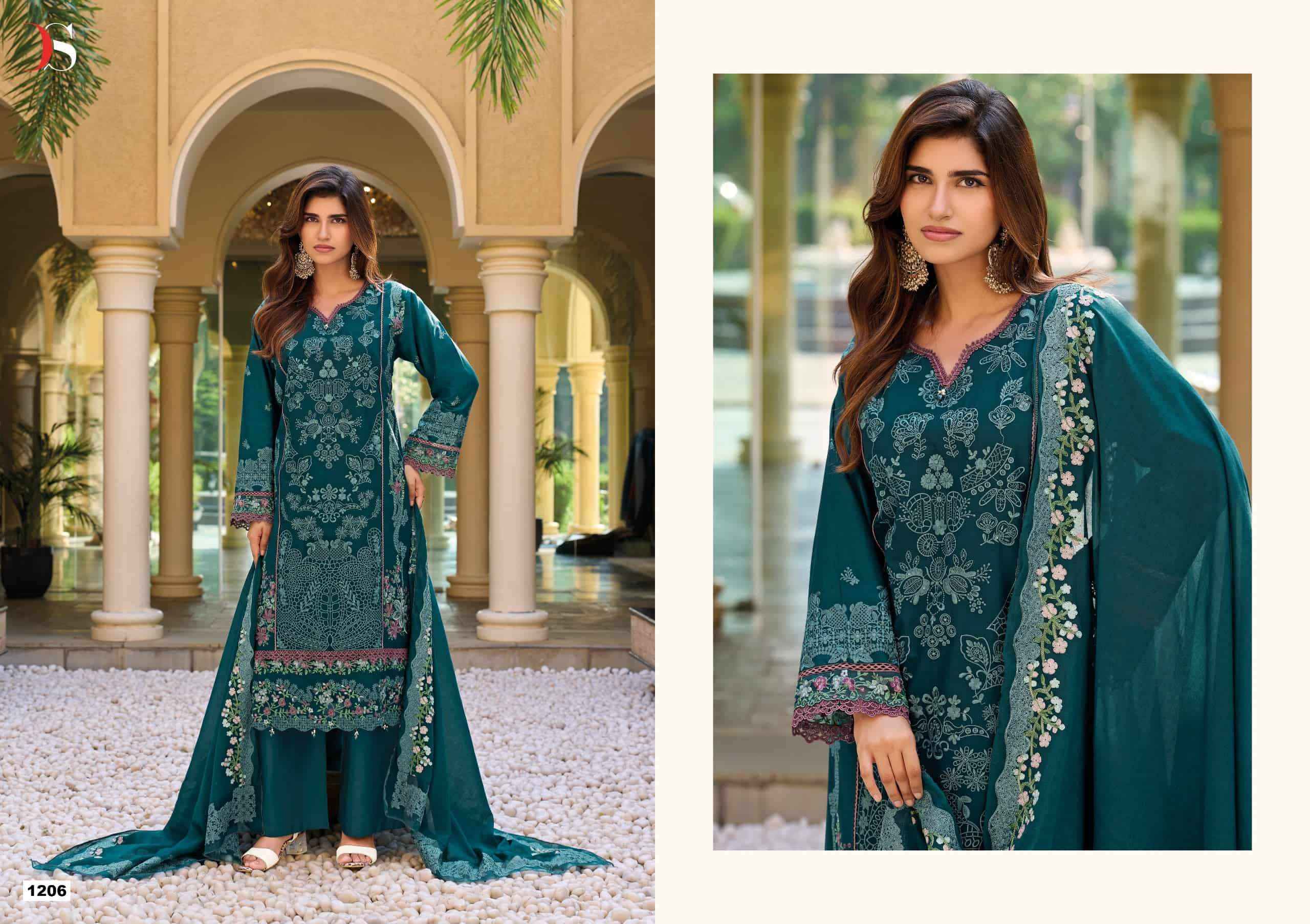 Deepsy Elaf Premium Vol 12 Pure Cotton Pakistani Suit 6 Pcs Catalog