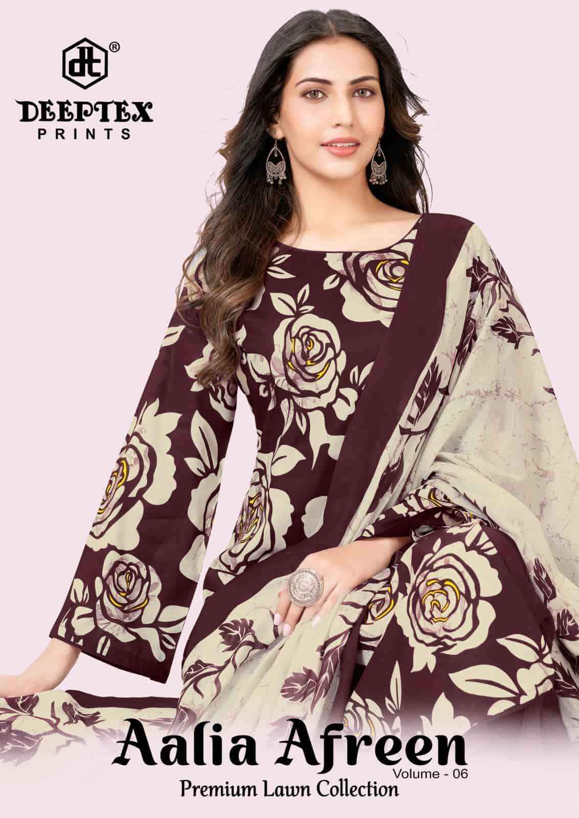 Deeptex Aalia Afreen Vol 6 Pure Cotton Dress Material 8 Pcs Catalog
