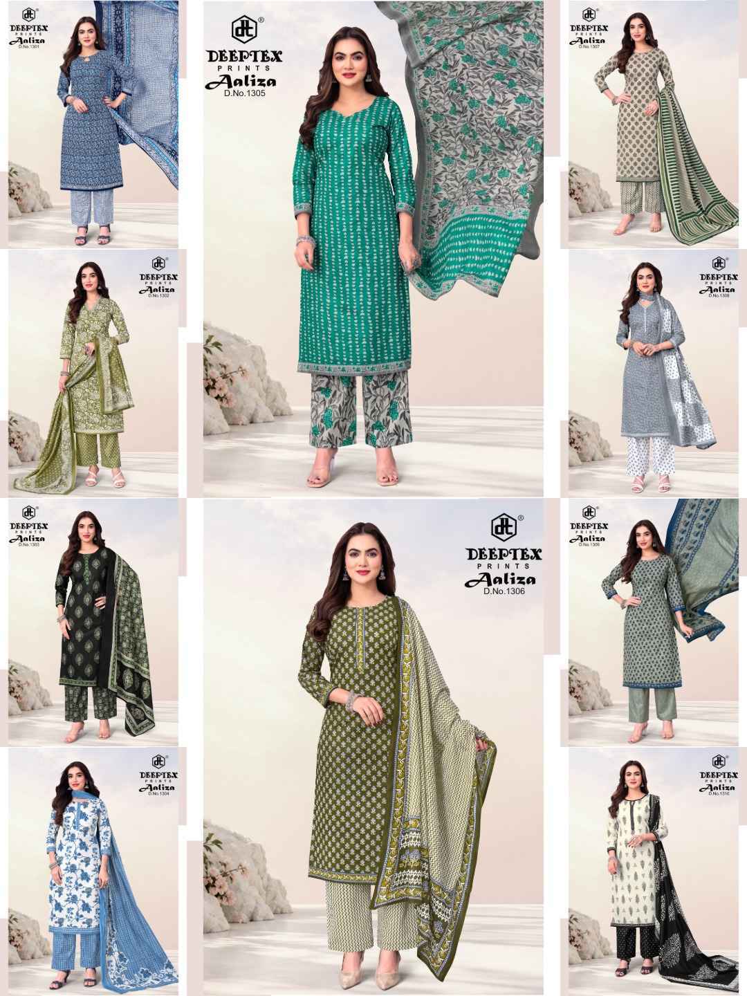 Deeptex Aaliza Vol 13 Cotton Dress Material 10 pcs Catalog | Wholesale Market Surat