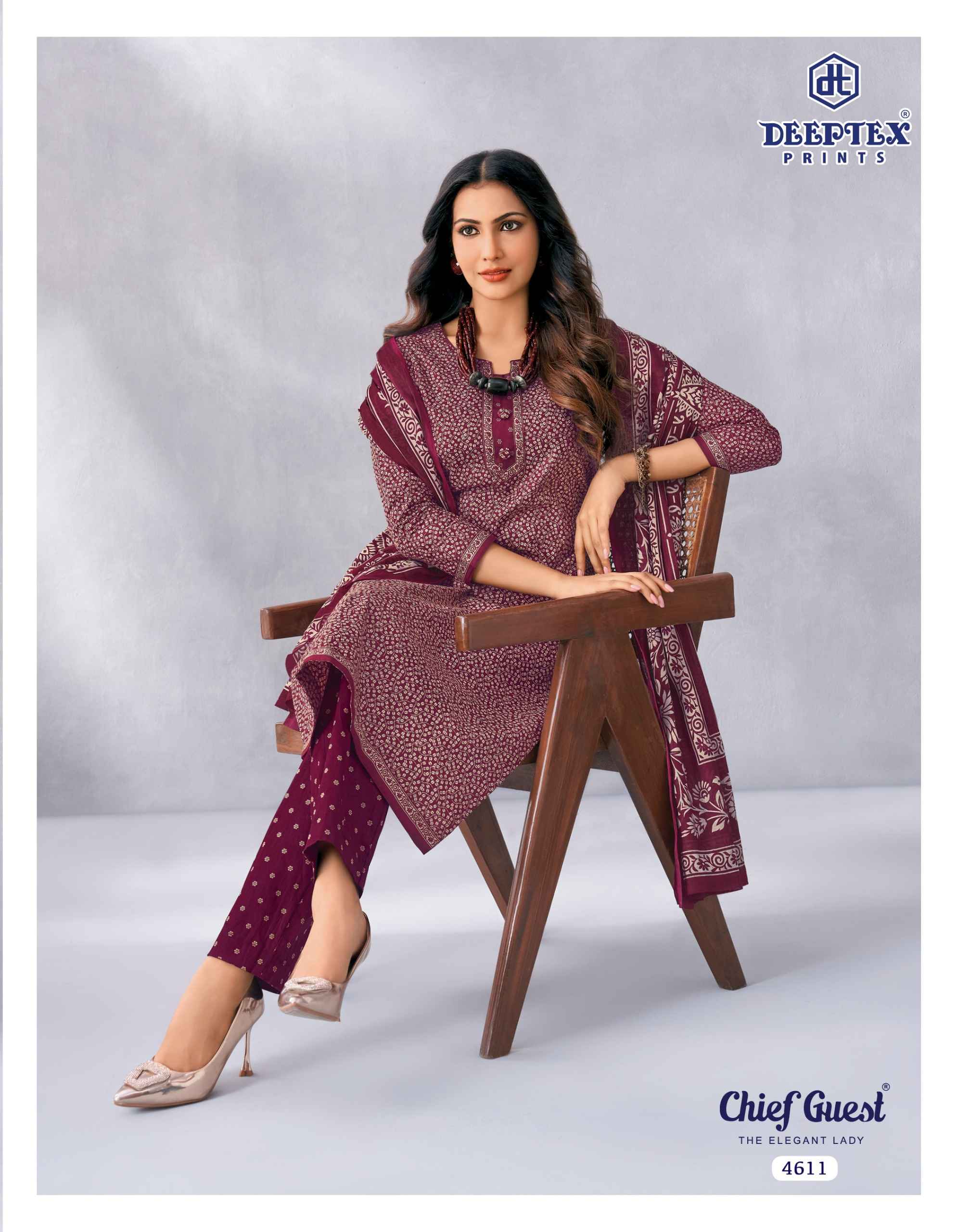 Deeptex Chief Guest Vol 46 Pure Cotton Dress Material With Price 15 Pcs Catalog