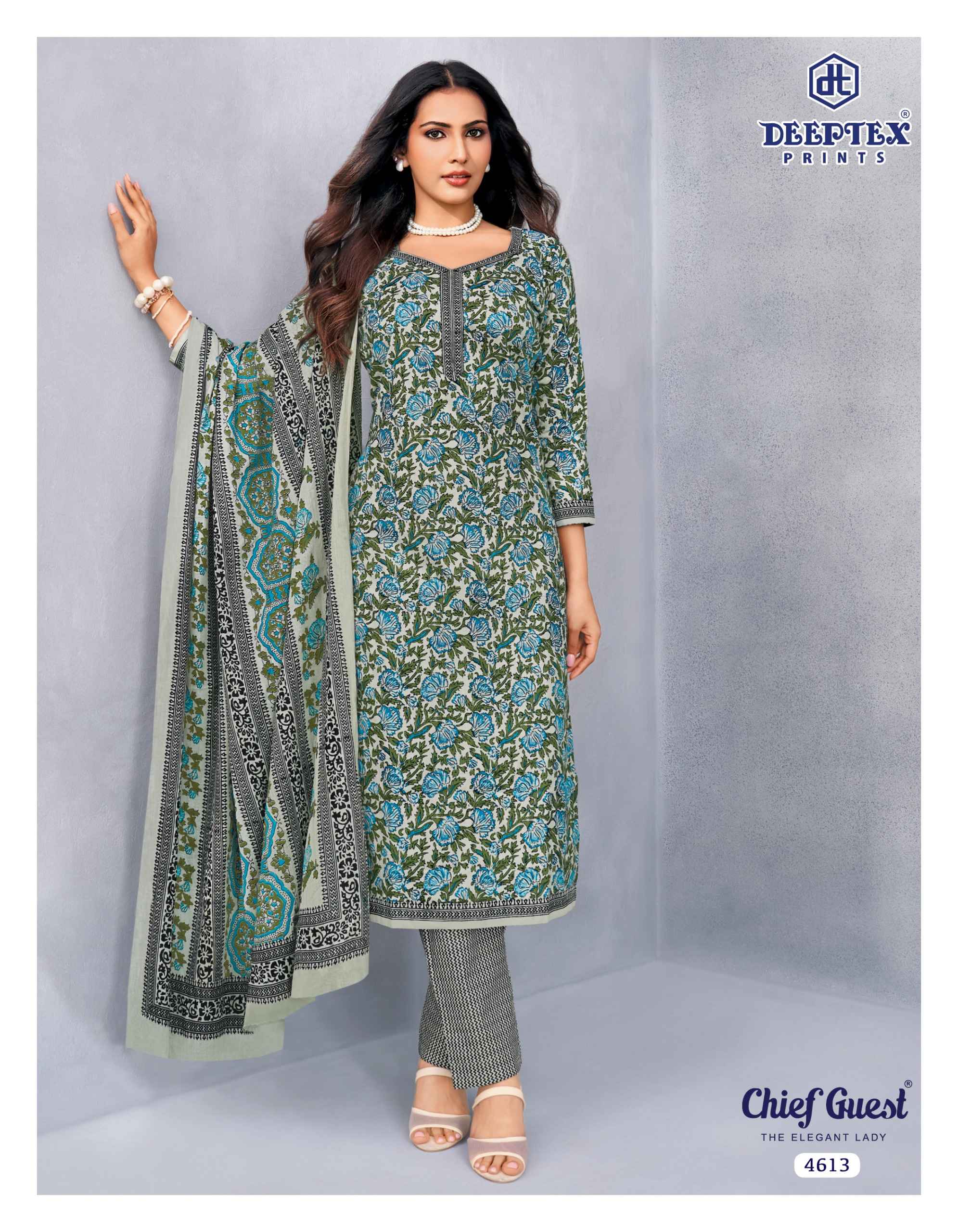 Deeptex Chief Guest Vol 46 Pure Cotton Dress Material With Price 15 Pcs Catalog