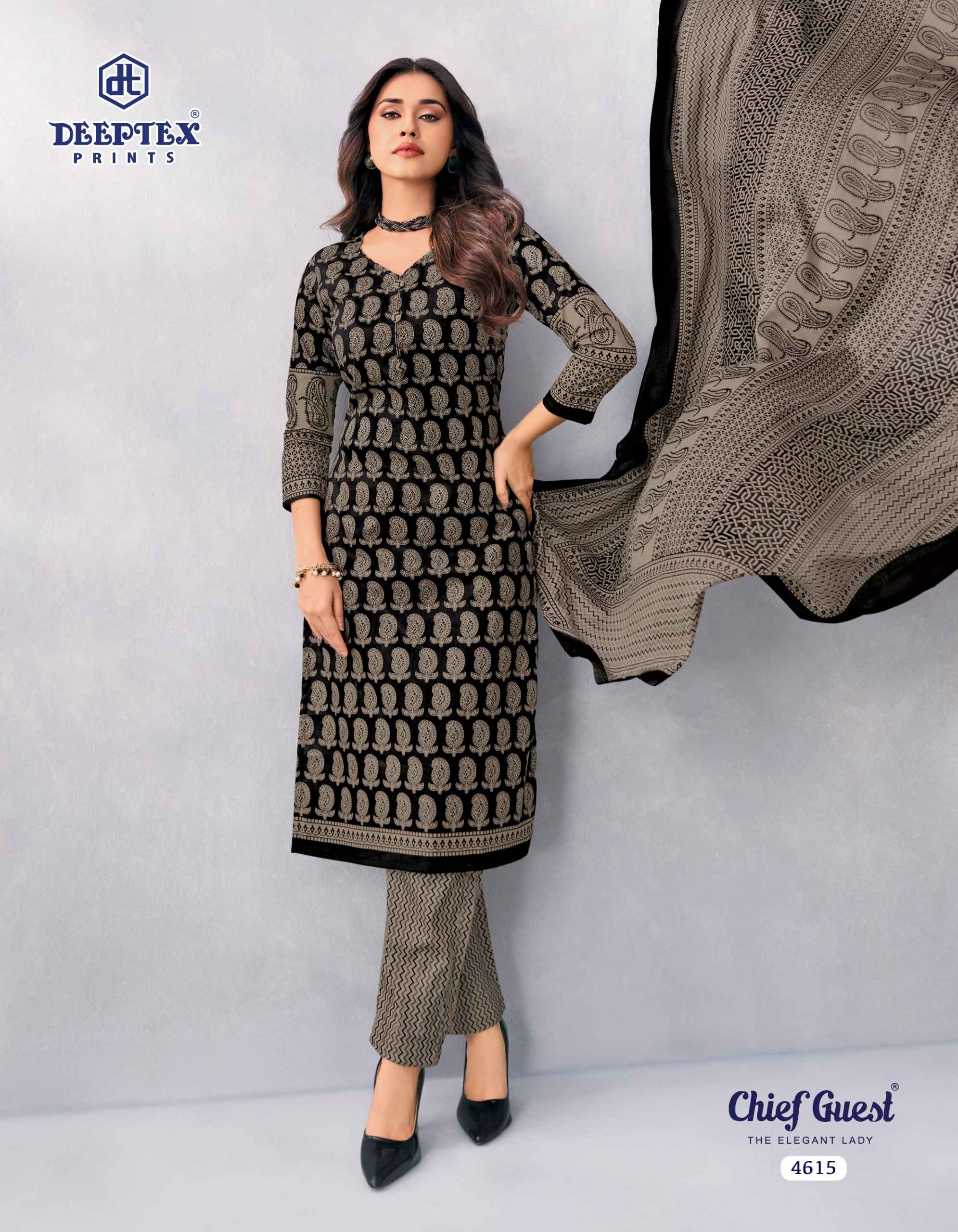 Deeptex Chief Guest Vol 46 Pure Cotton Dress Material With Price 15 Pcs Catalog