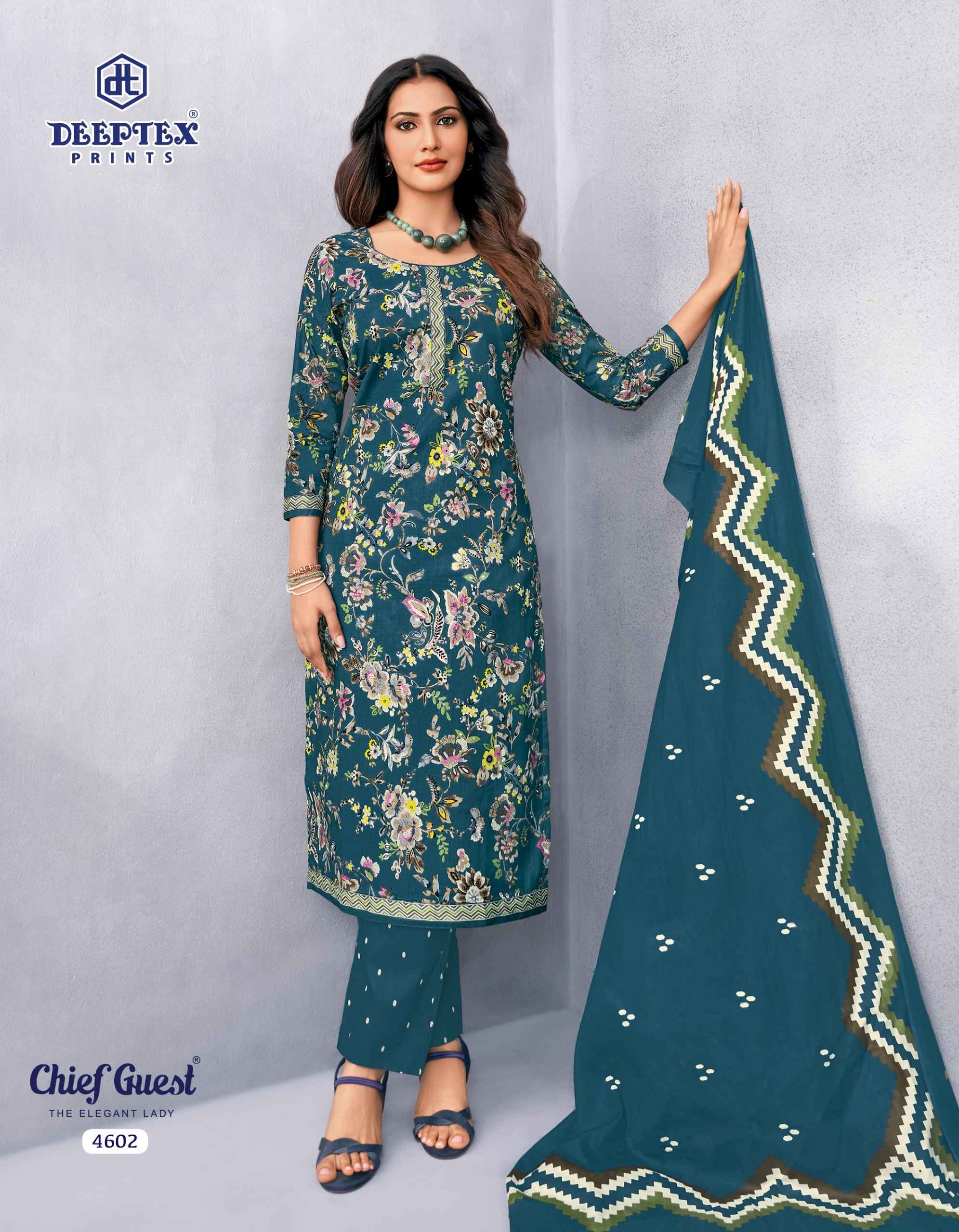 Deeptex Chief Guest Vol 46 Pure Cotton Dress Material With Price 15 Pcs Catalog