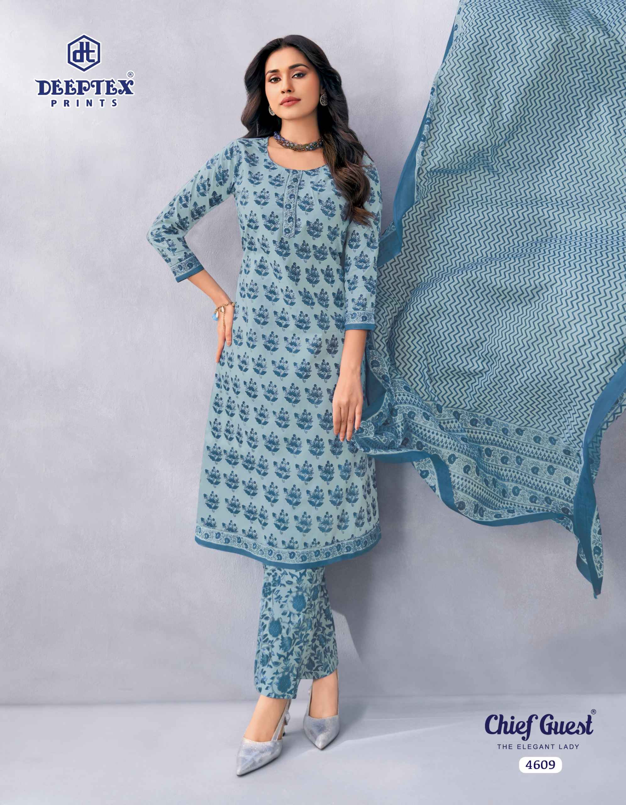 Deeptex Chief Guest Vol 46 Pure Cotton Dress Material With Price 15 Pcs Catalog