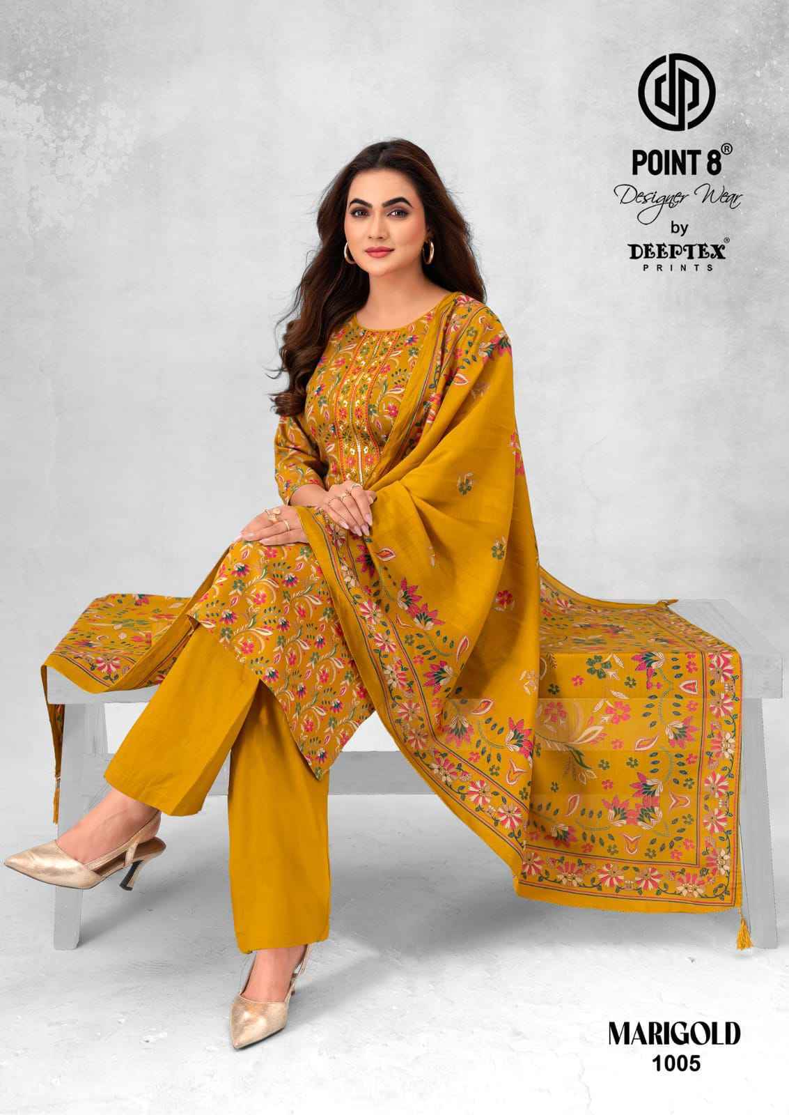 Deeptex Mari Gold Vol 1 Readymade Jam Satin Dress 8 pcs Catalog