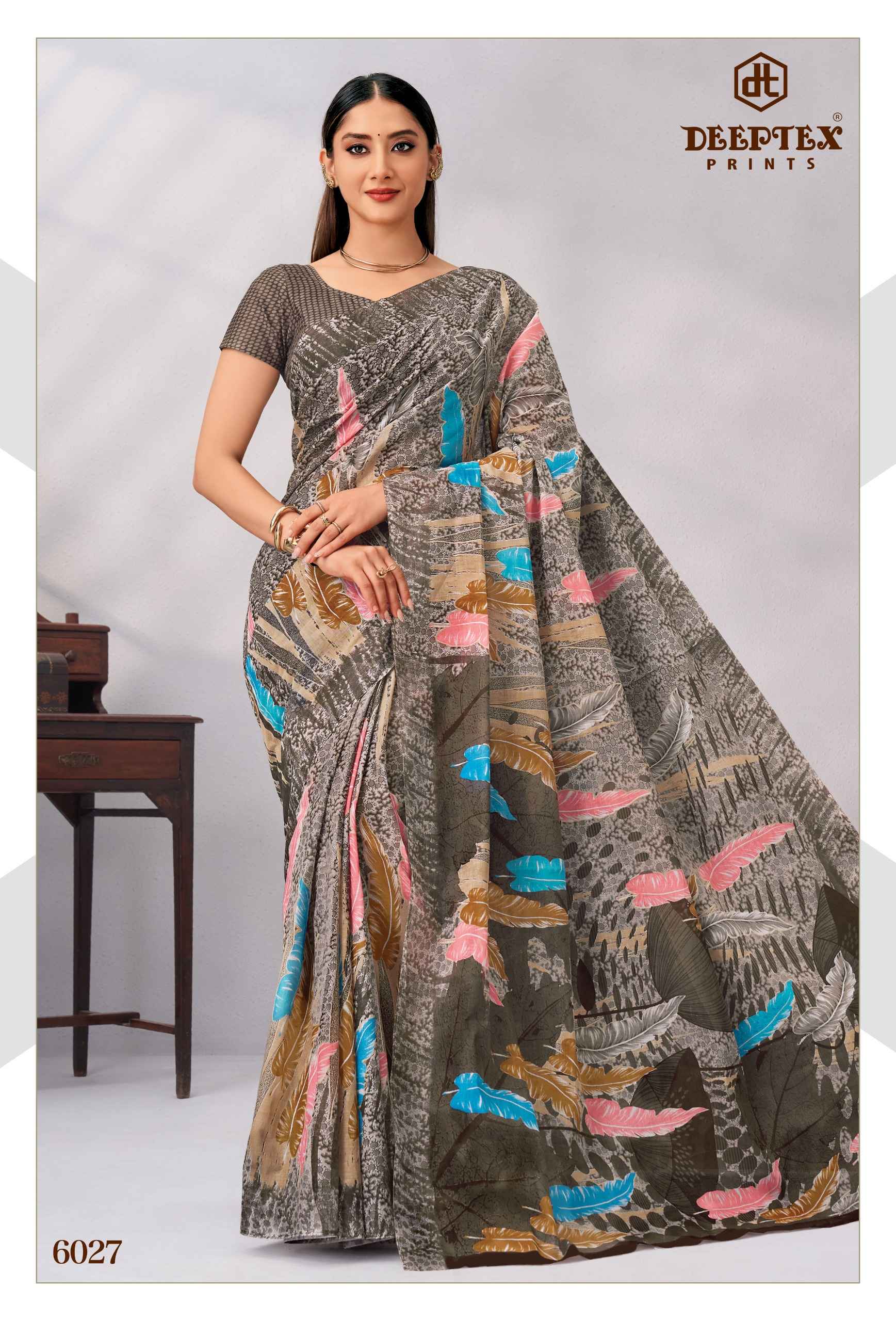 Deeptex Mother India Vol 60 Pure Cotton Printed Sarees 30 Pcs Catalog