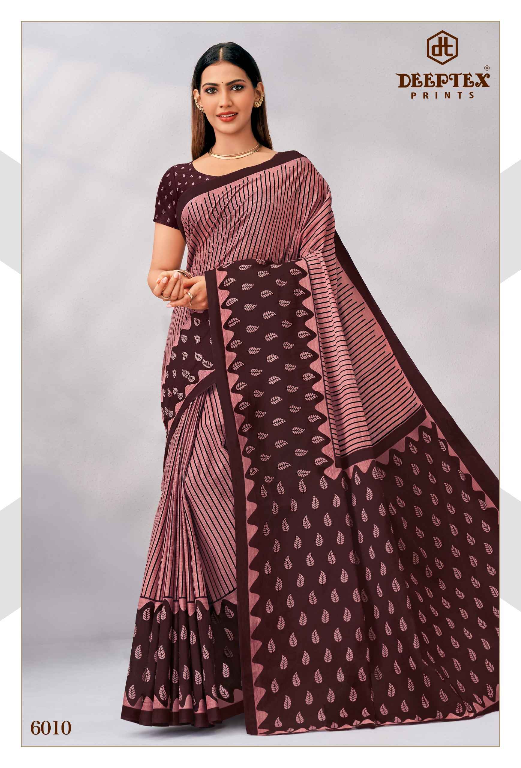 Deeptex Mother India Vol 60 Pure Cotton Printed Sarees 30 Pcs Catalog