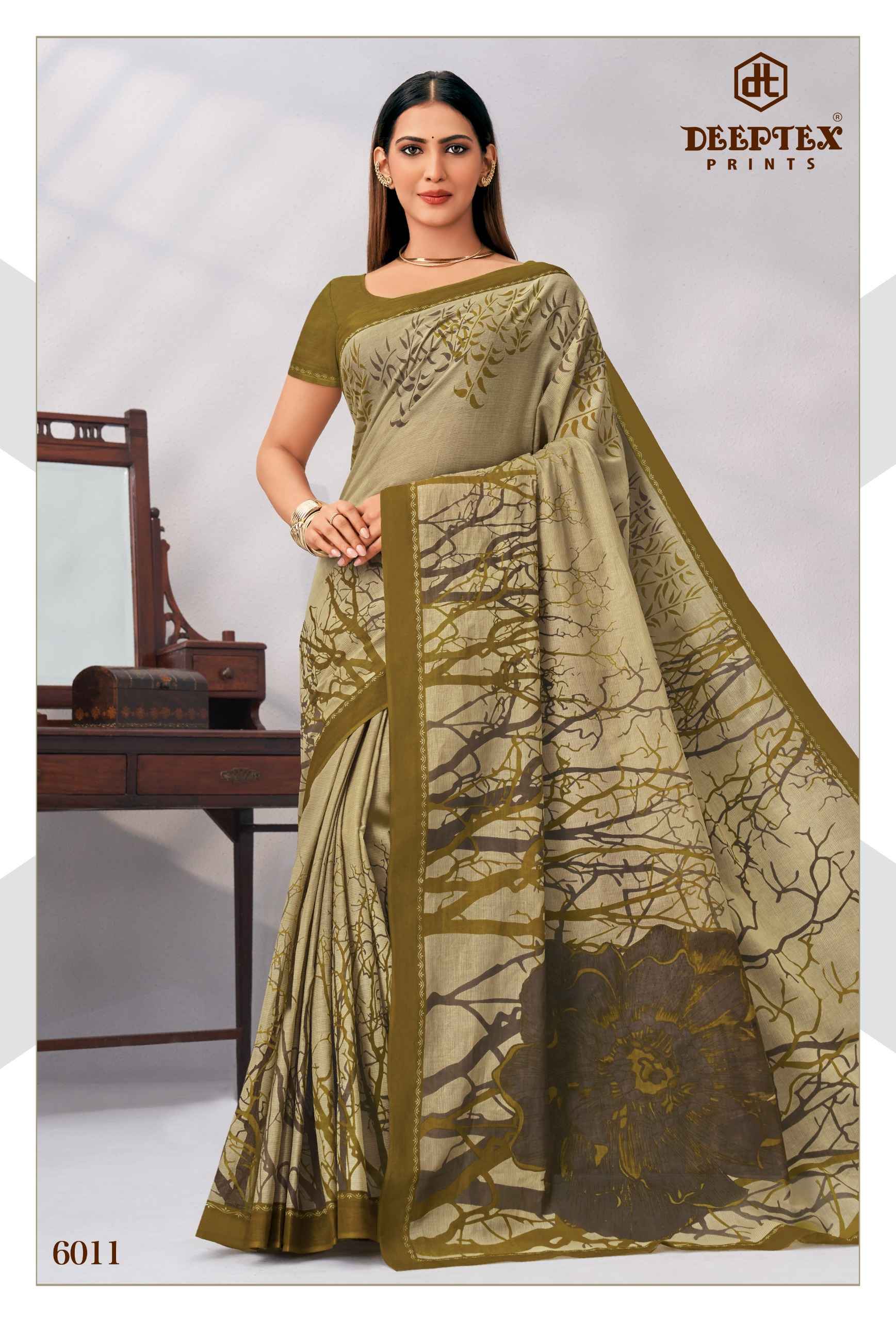 Deeptex Mother India Vol 60 Pure Cotton Printed Sarees 30 Pcs Catalog
