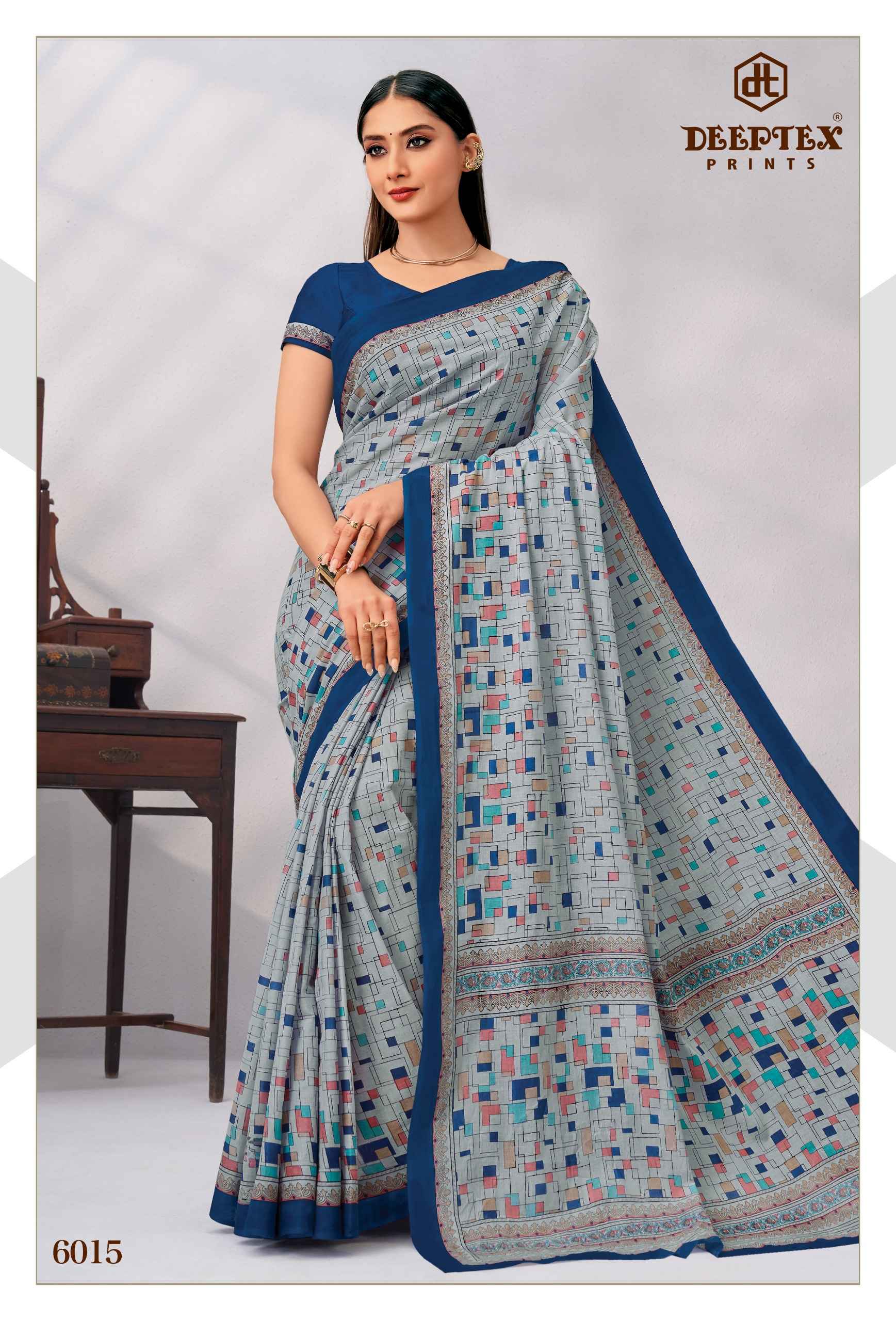 Deeptex Mother India Vol 60 Pure Cotton Printed Sarees 30 Pcs Catalog