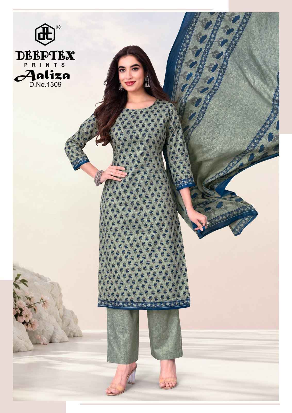 Deeptex Prints Aaliza Vol 13 Pure Cotton Readymade Suits10 pcs Catalog