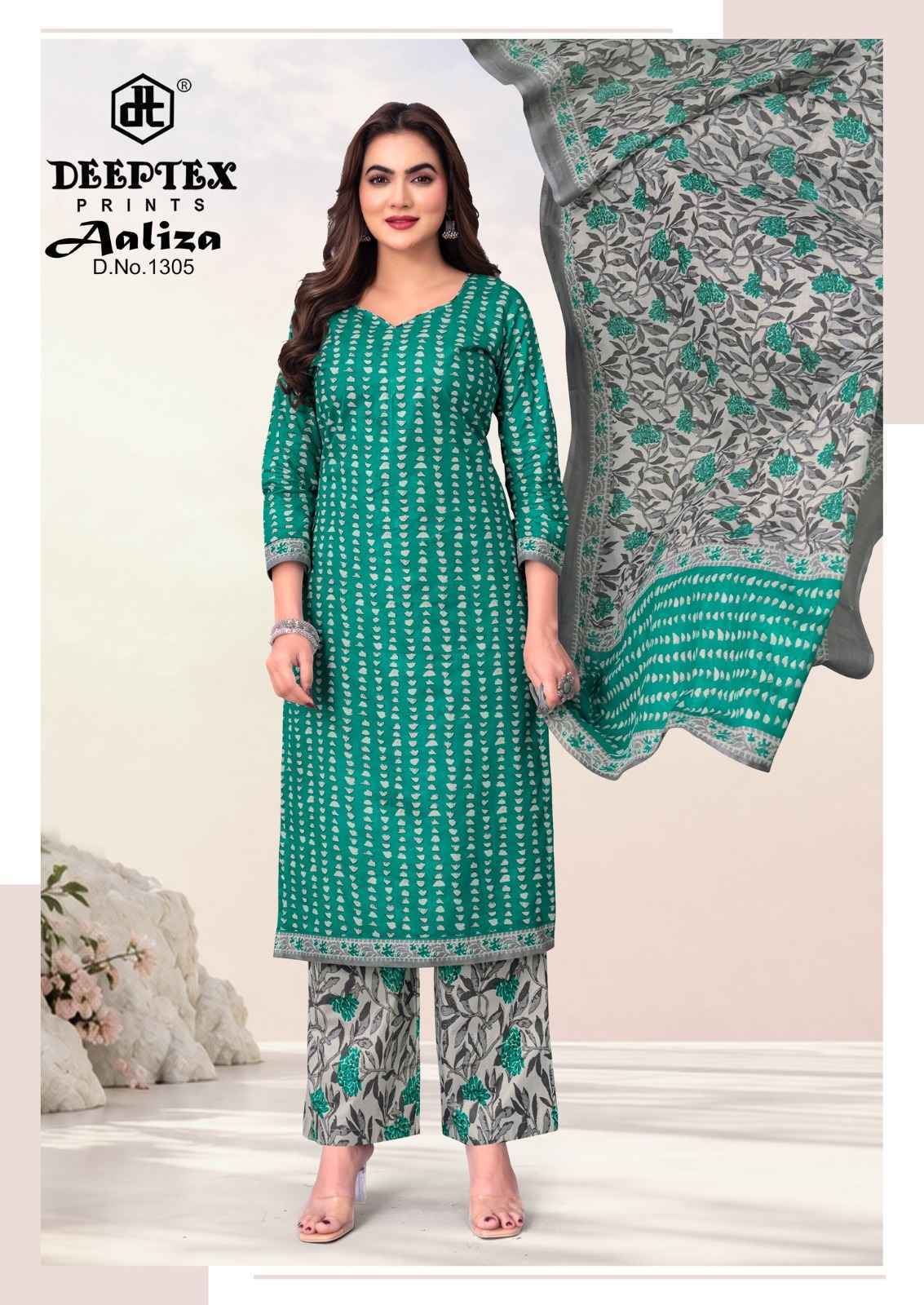 Deeptex Prints Aaliza Vol 13 Pure Cotton Readymade Suits10 pcs Catalog