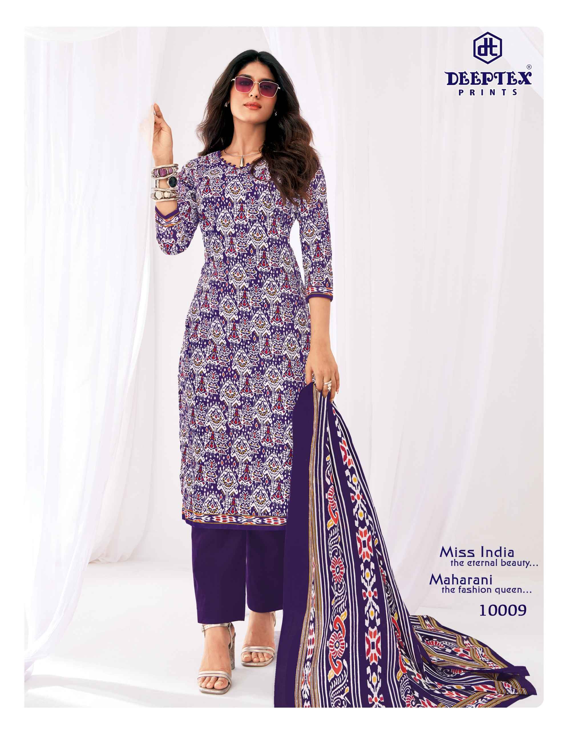 Deeptex Prints Miss India Vol 100 Cotton Dress Material 16 pcs Catalog